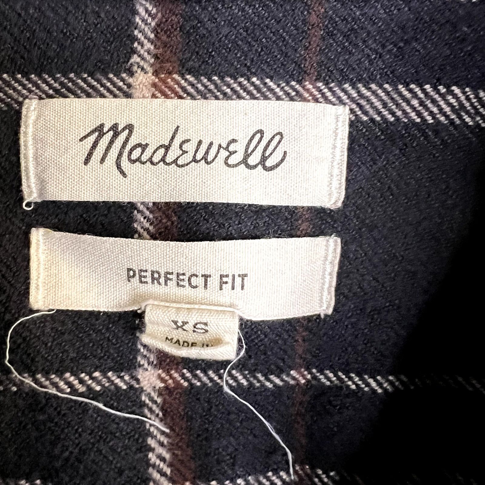 Madewell Madewell Perfect Fit plaid Flannel Button Shirt Cotton XS Size US XS / EU 42 / 0 - 3 Thumbnail