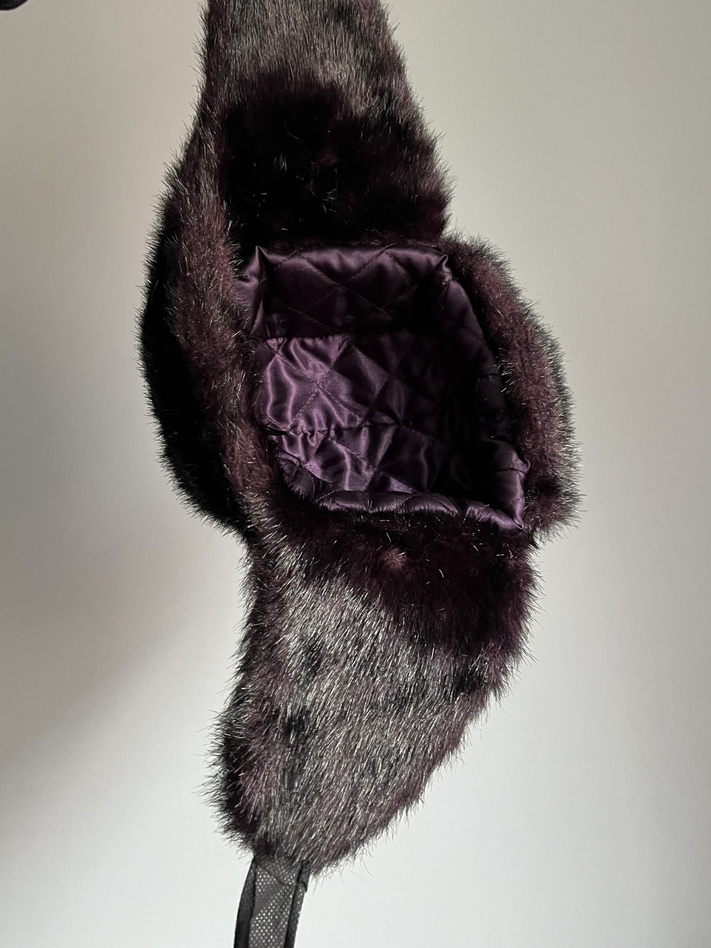 Other Vintage Crazy Y2k Mohair Fuzzy Hat Ushanka Punk Huge Size ONE SIZE - 5 Thumbnail