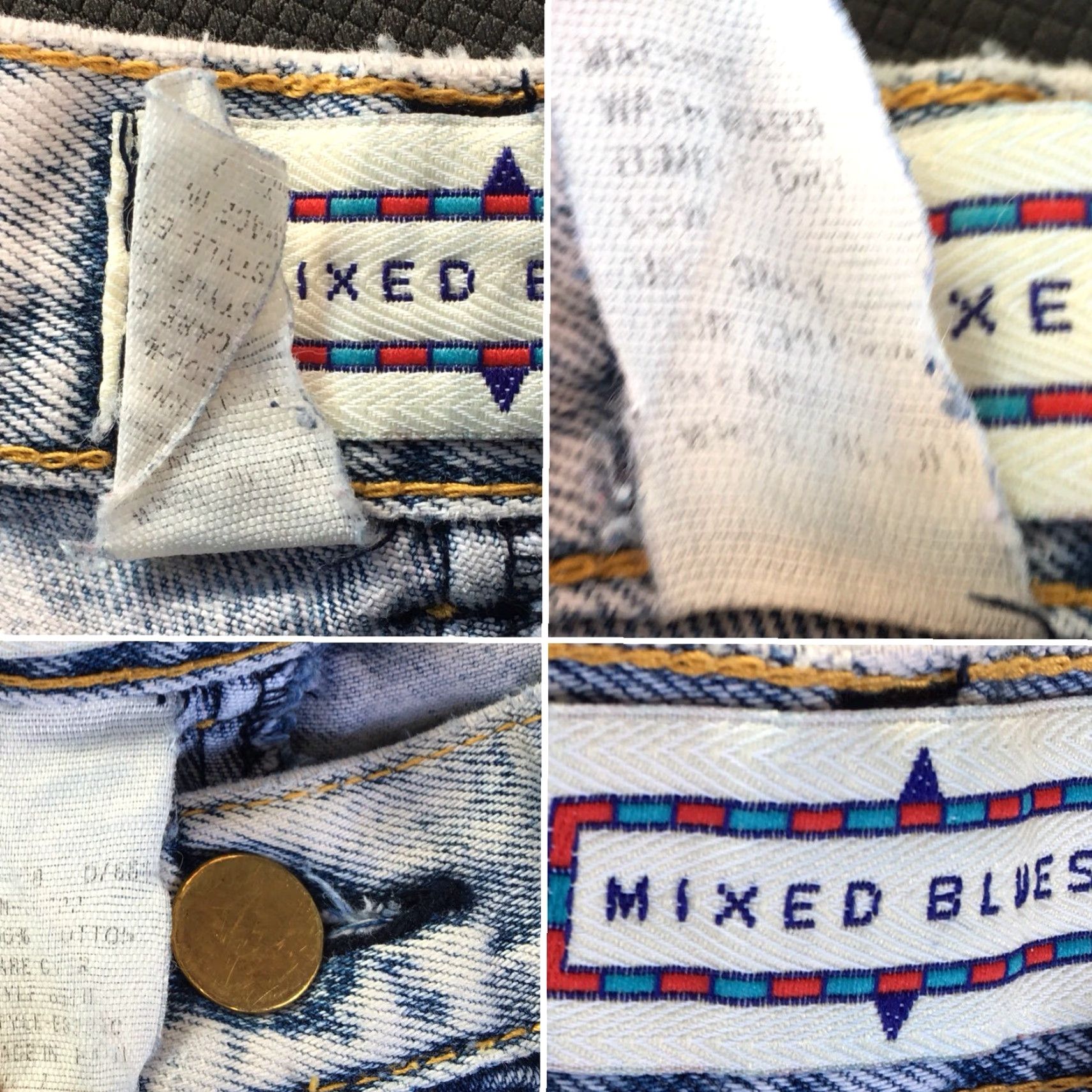 Vintage VINTAGE Mixed Blues Jeans High Waist Tapered Leg 26 in Waist 80s 90s Blue Denim New Wave Hip Hop Punk 1980s 1990s Mens Size 26" / US 2 / IT 38 - 6 Thumbnail