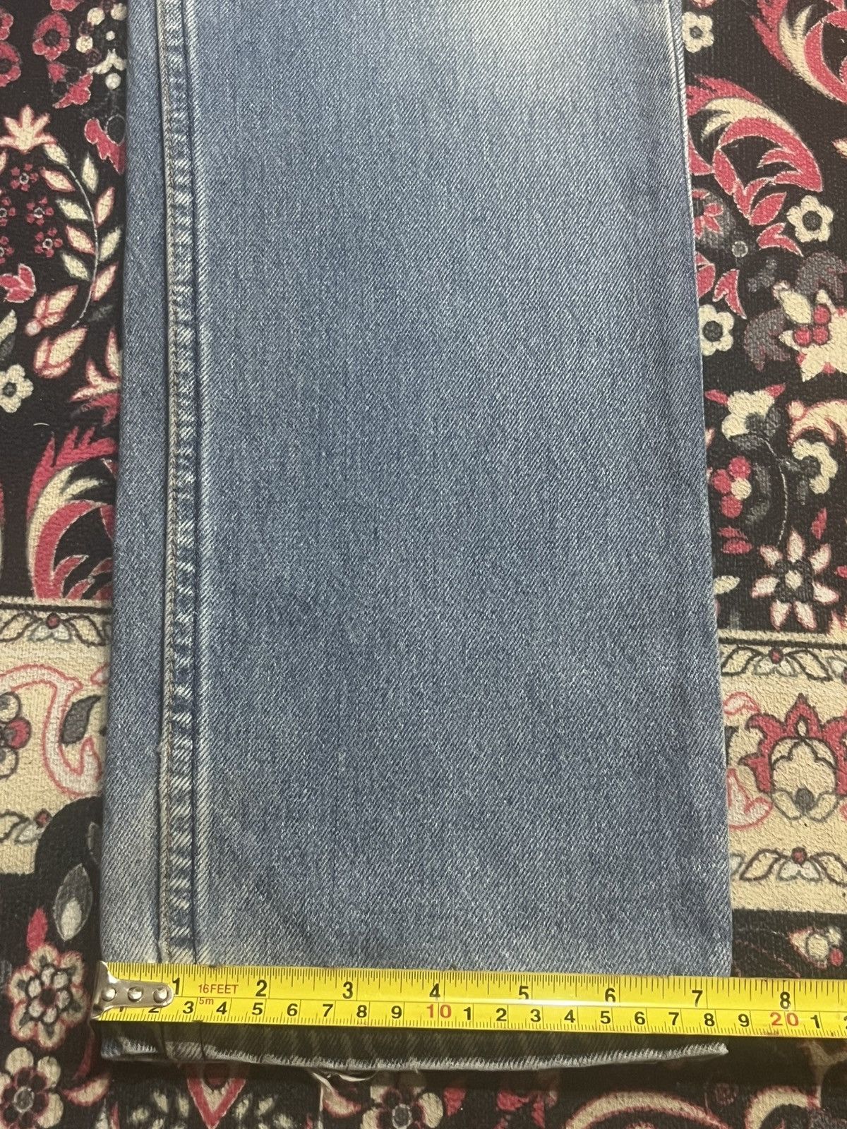 Levi's Vintage 90s Levi’s 501 Classic Light Blue Washed Ripped Jean Size US 30 / EU 46 - 19 Thumbnail