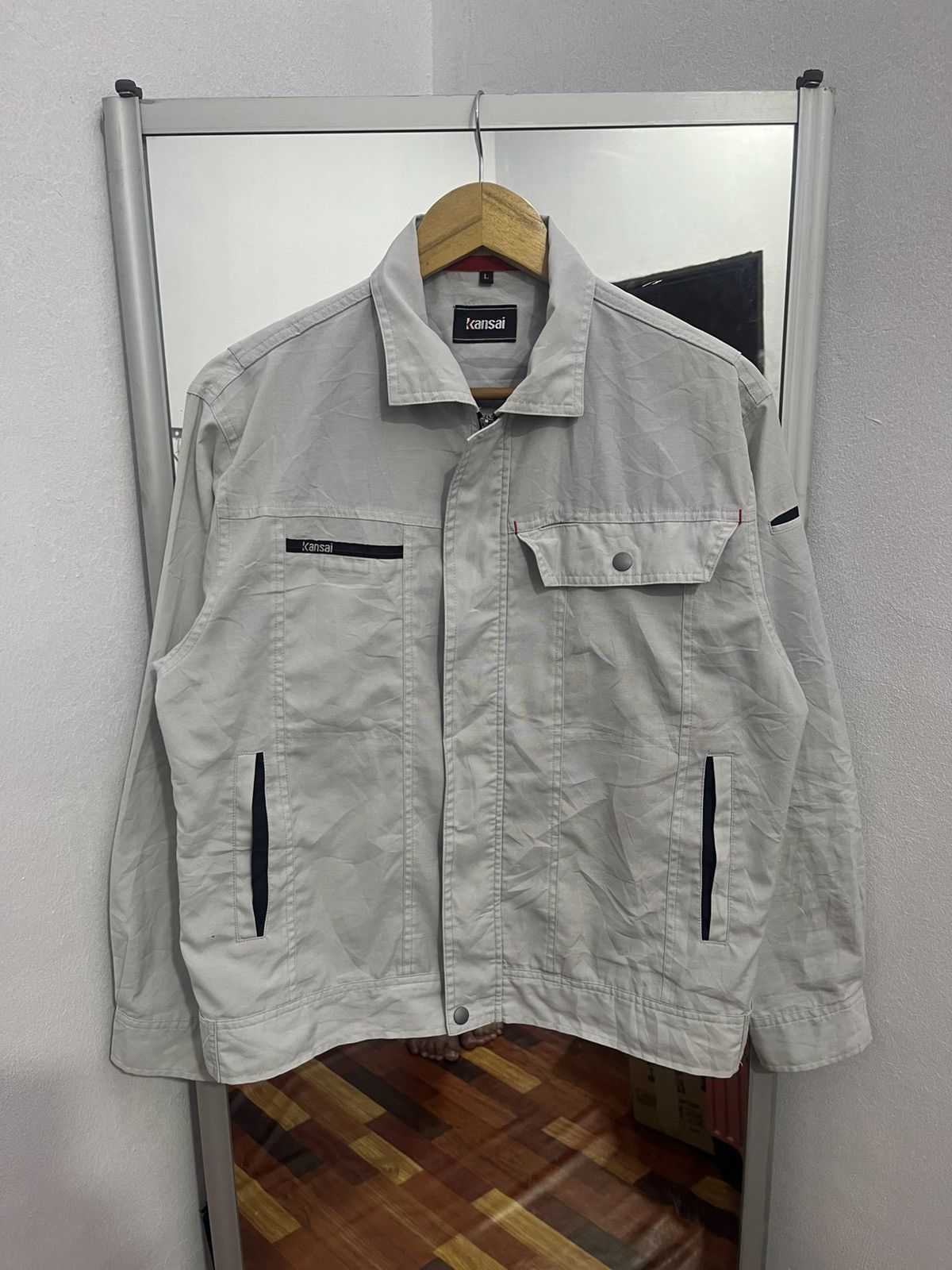 Kansai Yamamoto Kansai Yamamoto Vintage Work Jacket Gray Size US M / EU 48-50 / 2 - 1 Thumbnail