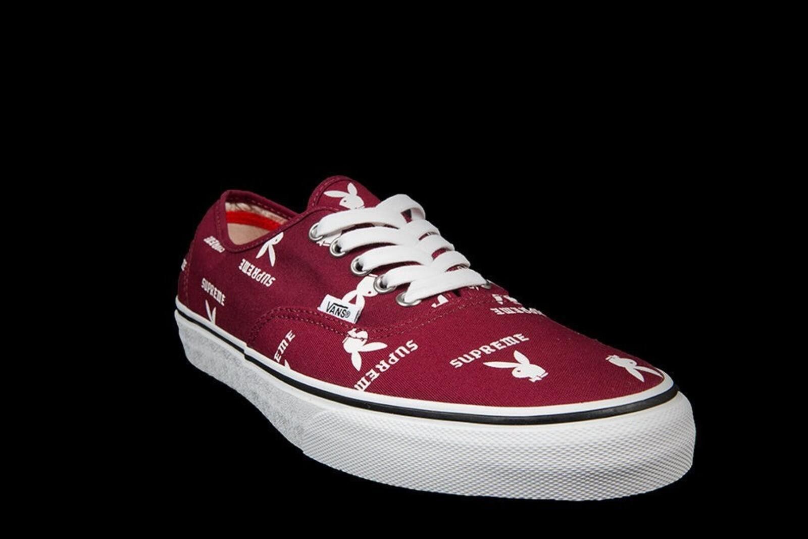 Vans 2014 VANS x Supreme Playboy Authentic Pro Burgundy Size US 11 / EU 44 - 2 Thumbnail