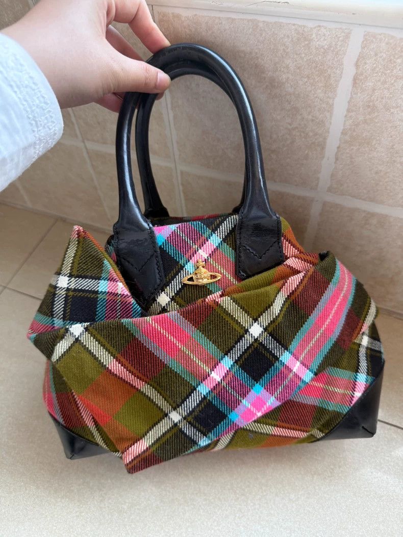 Vivienne Westwood Vivienne Westwood Red and green checkered folds of golden Size ONE SIZE - 1 Thumbnail