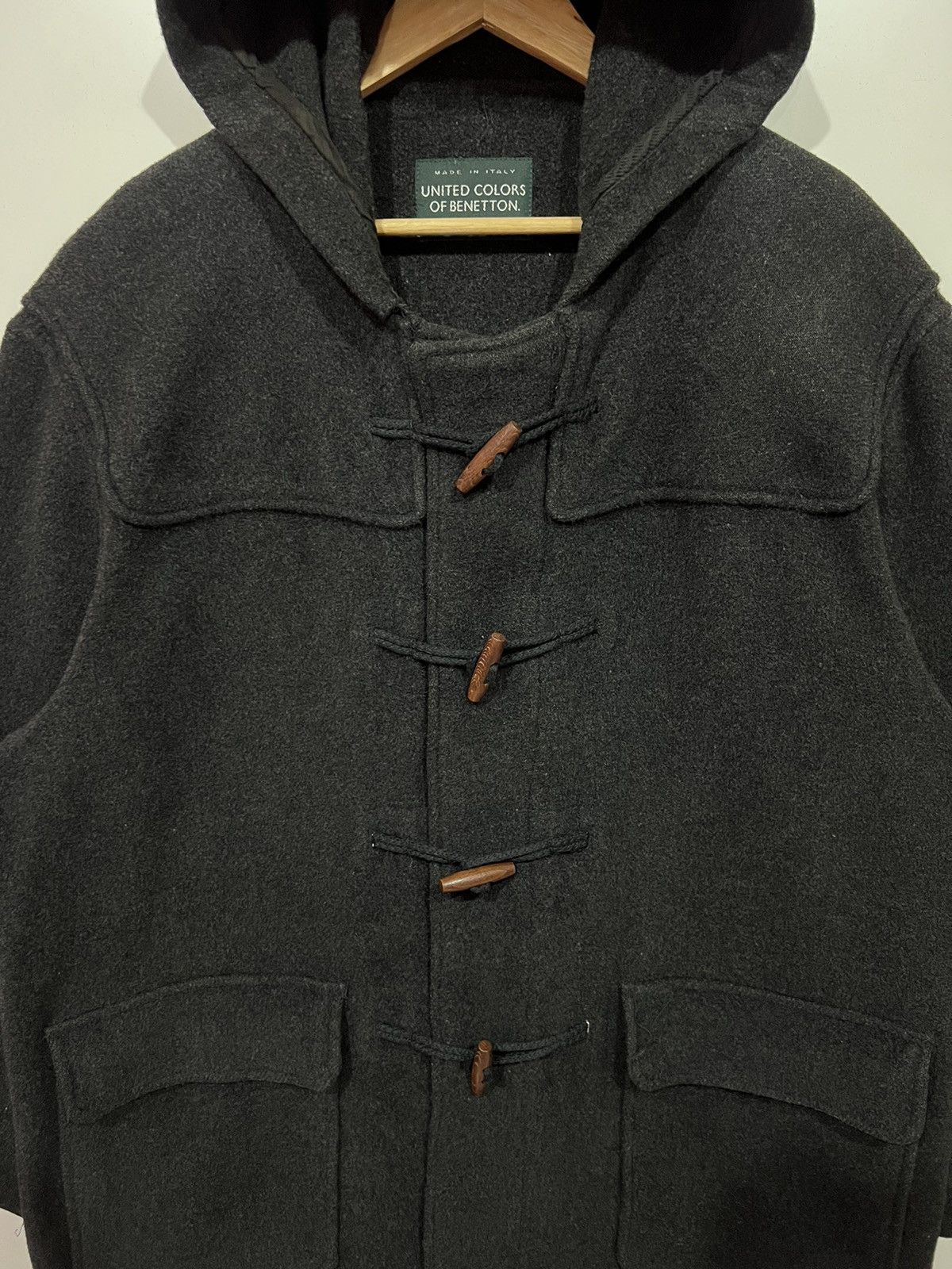 United Colors Of Benetton 🔥 UCB UNITED COLORS OF BENETTON DUFFLE COAT Size US L / EU 52-54 / 3 - 4 Thumbnail