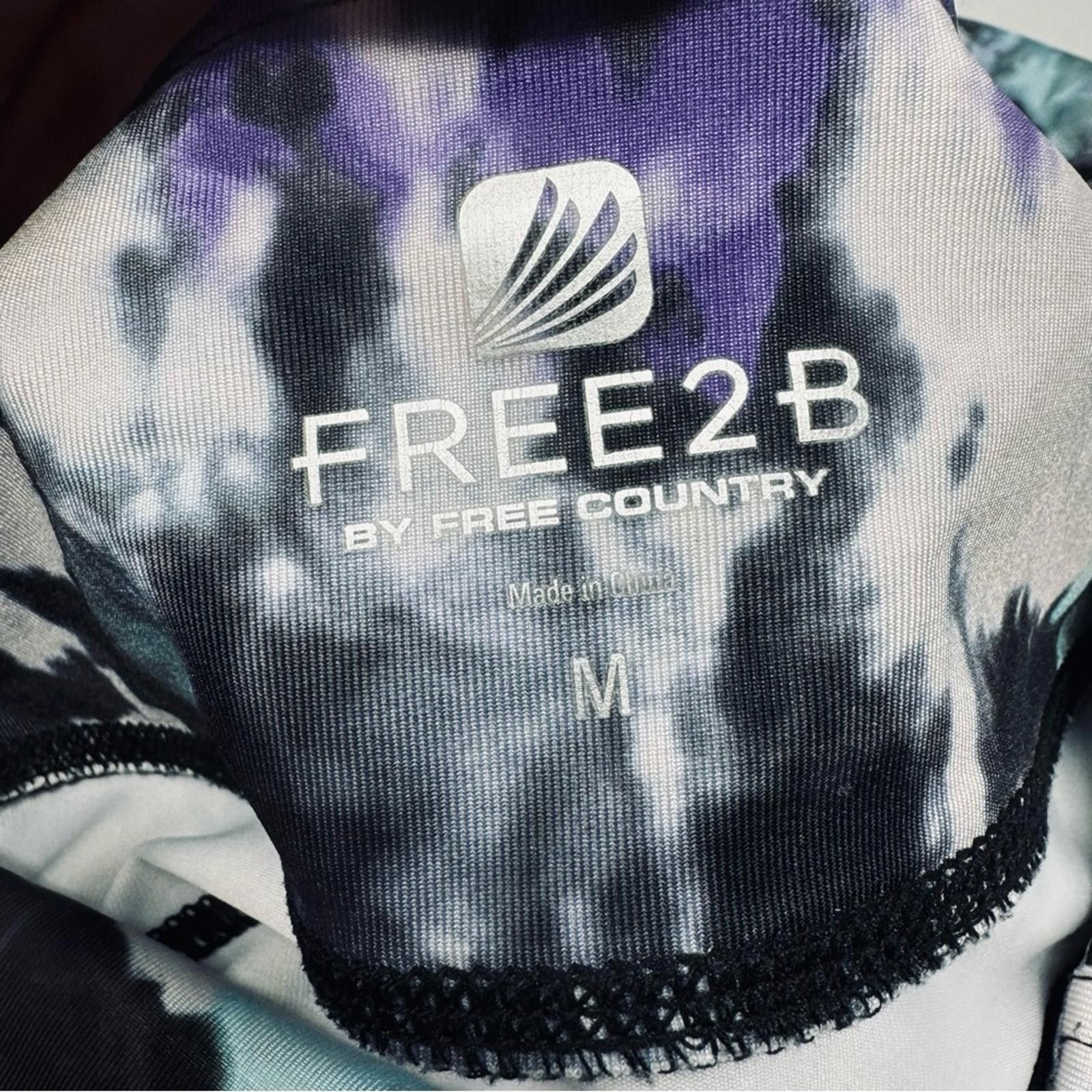 Free Country Free Country Women's Abstract Leggings - Blue and Purple Size 32" / US 10 / IT 46 - 2 Thumbnail