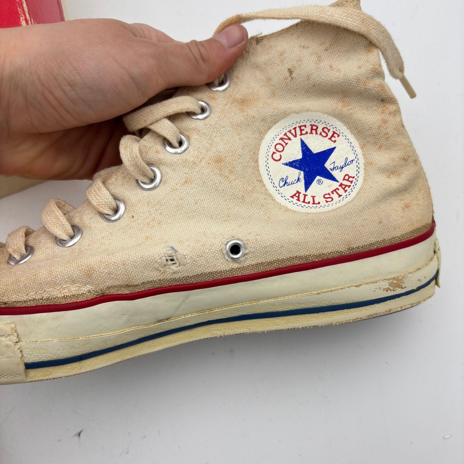 Converse Vintage 80s Converse Chuck Taylor All Star High Shoes Men 11 Size US 8.5 / EU 41-42 - 15 Thumbnail