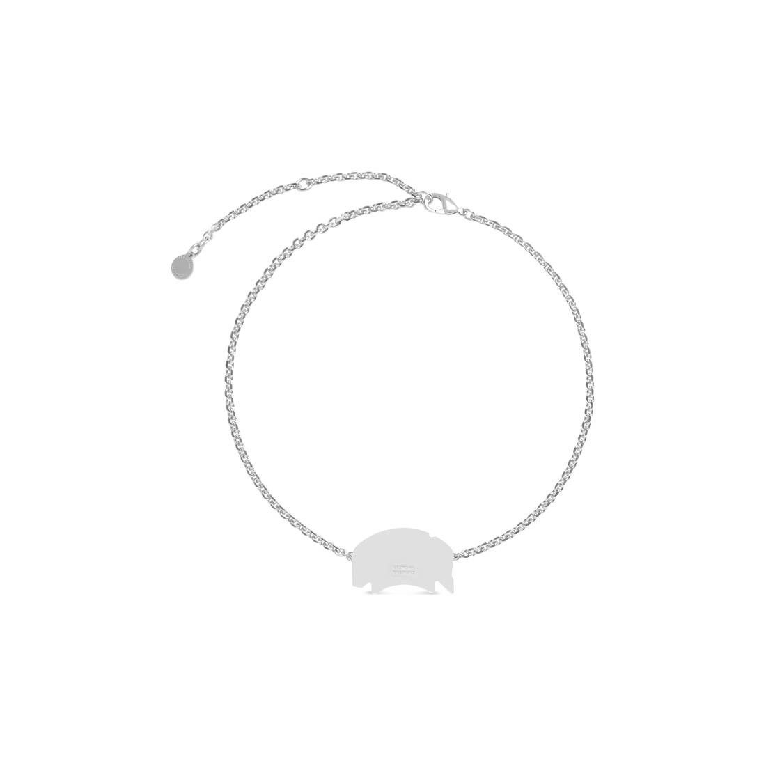 Balenciaga o1la1rc1a0924 Size: OS / Cities Paris Necklace in Silver Size ONE SIZE - 3 Thumbnail