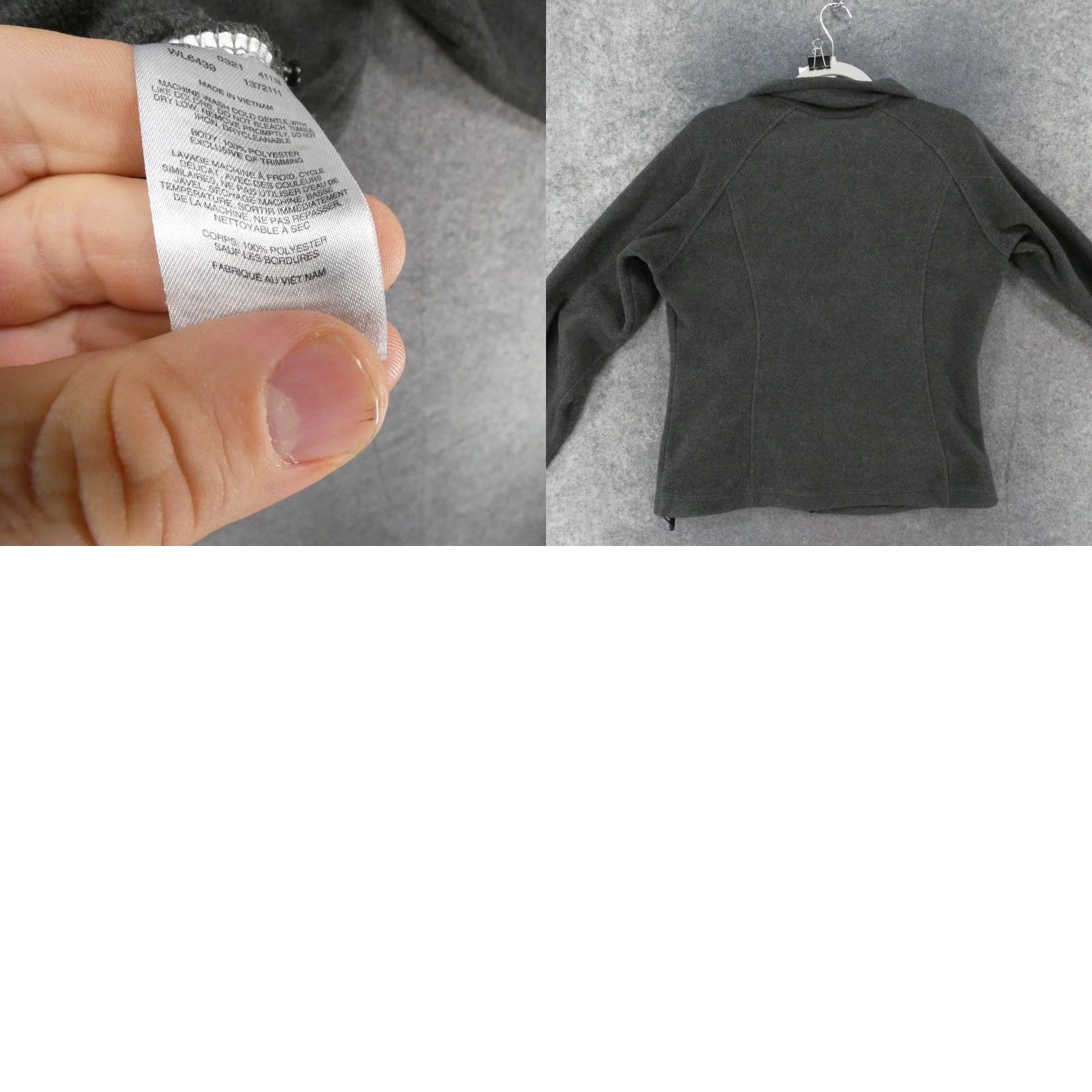 Logo 7 Columbia Jacket Womens Large Gray Zip Up Fleece Pockets Logo Size L / US 10 / IT 46 - 9 Thumbnail