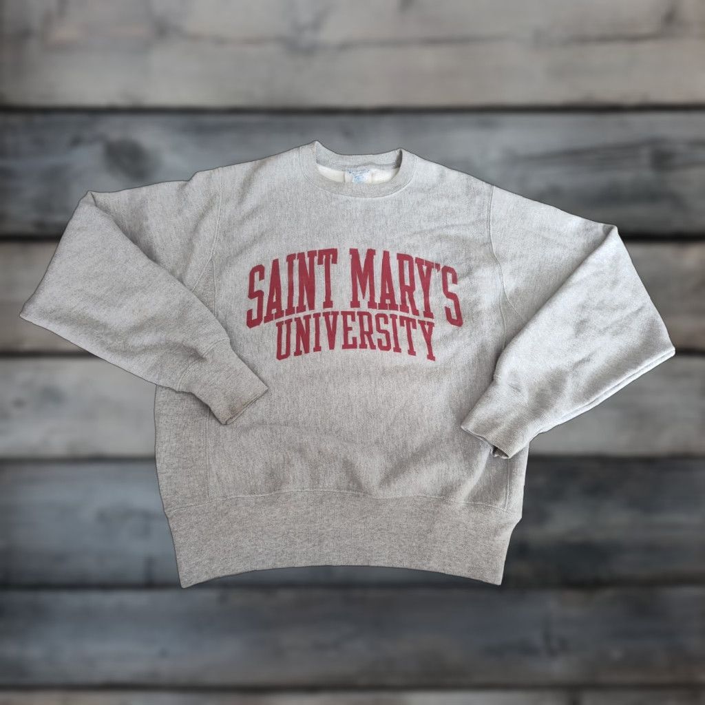 Vintage Champion Saint Mary's Gaels University Reverse Weave Sweatshirt Gray S
