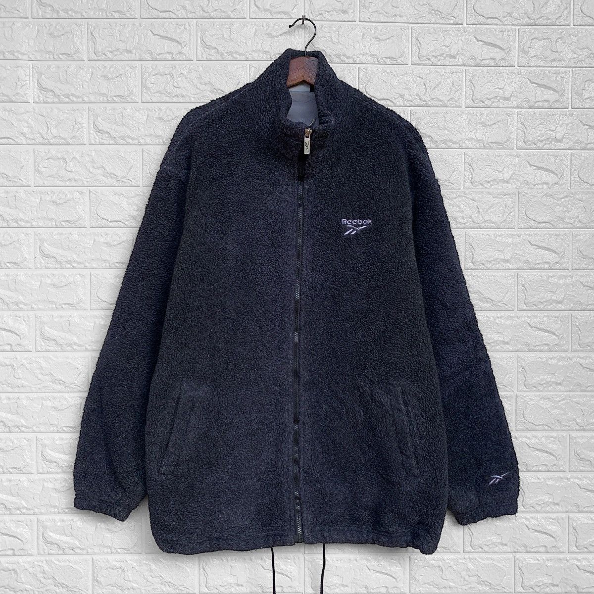 Reebok × Vintage Vintage Reebok Fleece Jacket Embroidered Logo Size US L / EU 52-54 / 3 - 4 Thumbnail