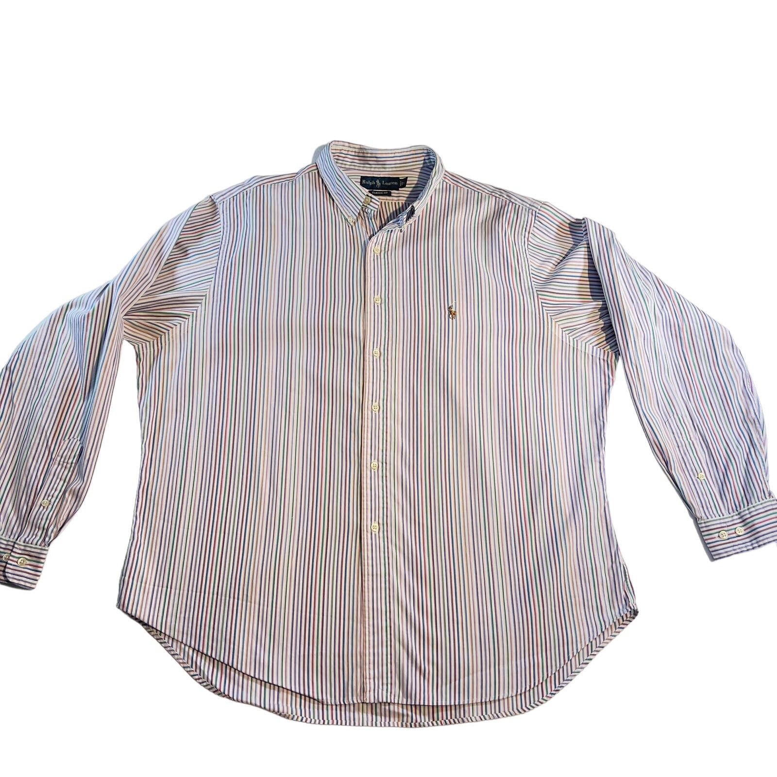 Ralph Lauren Ralph Lauren Button Shirt Mens 18 36/37 Classic Multi Color Size US XXL / EU 58 / 5 - 1 Thumbnail