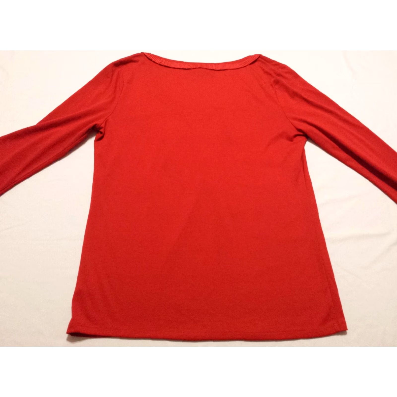 Talbots Talbots Women’s Small Shirt Long Sleeve Solid Red Scoop Neck Pullover Rayon Size S / US 4 / IT 40 - 6 Thumbnail