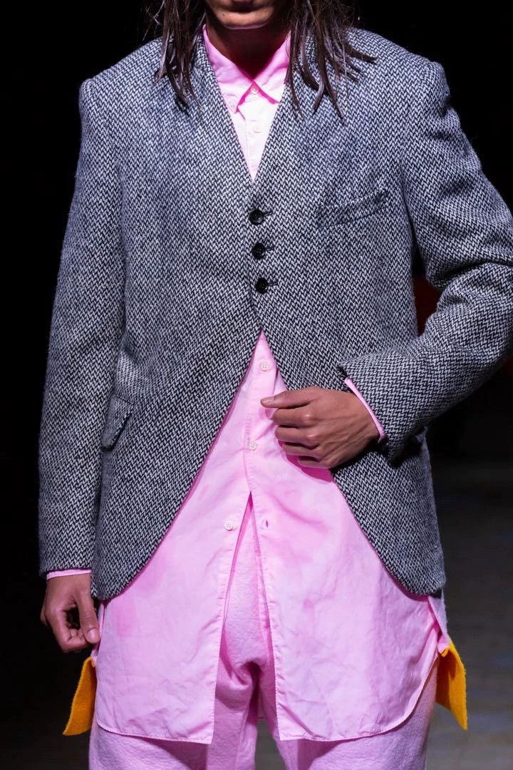 Comme des Garcons Comme Des Garcons Contrast paneled wool-blend jacket coat Size US S / EU 44-46 / 1 - 3 Thumbnail