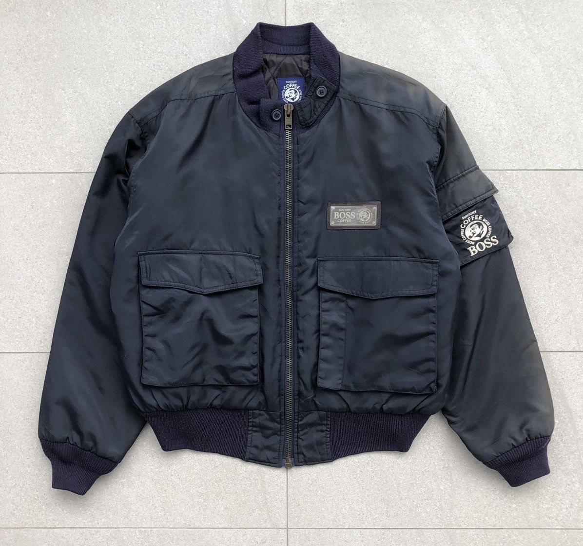 Vintage Vintage Suntory Boss Coffee Embroidery Logo Sun Faded Jacket Size US L / EU 52-54 / 3 - 7 Thumbnail
