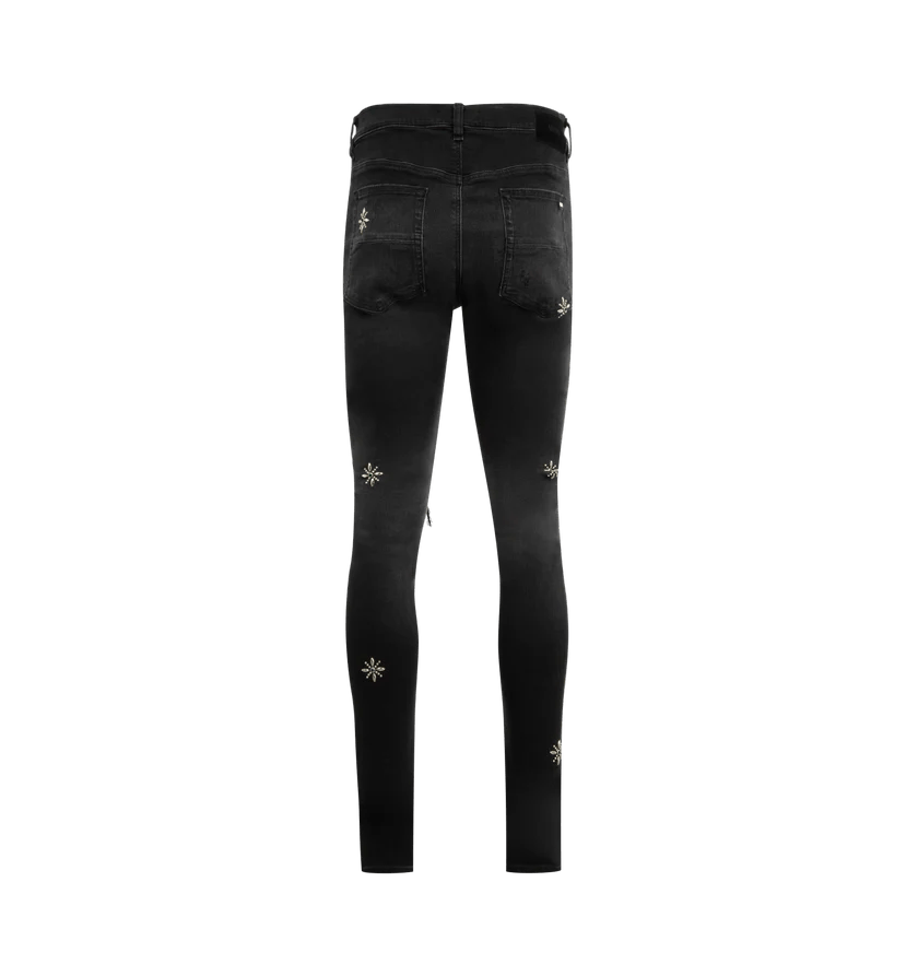 Amiri o1h1sh10526 Stud Mx1 Jean Size US 31 - 2 Thumbnail