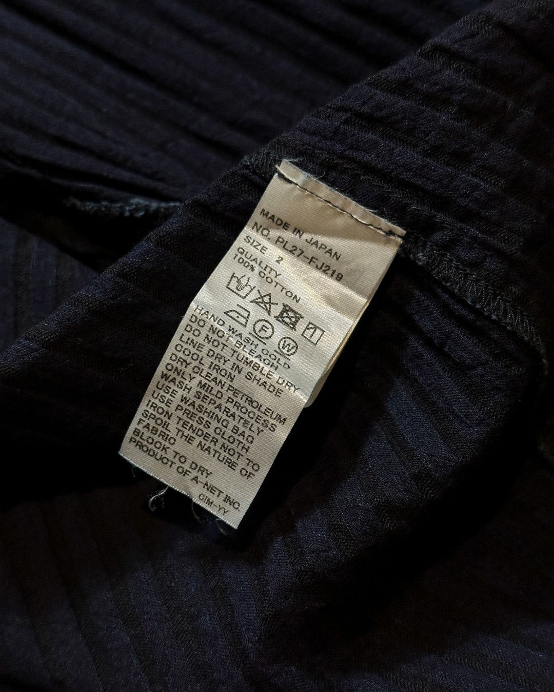 Issey Miyake SS97 Plantation Indigo-dyed Pleated Cardigan Size US M / EU 48-50 / 2 - 7 Thumbnail