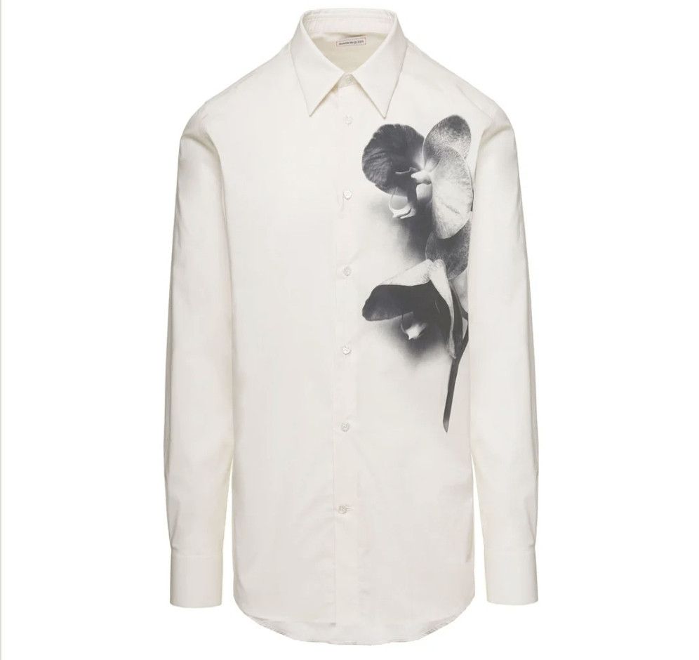 Alexander McQueen Ink Flower Shirt Size US L / EU 52-54 / 3 - 1 Thumbnail