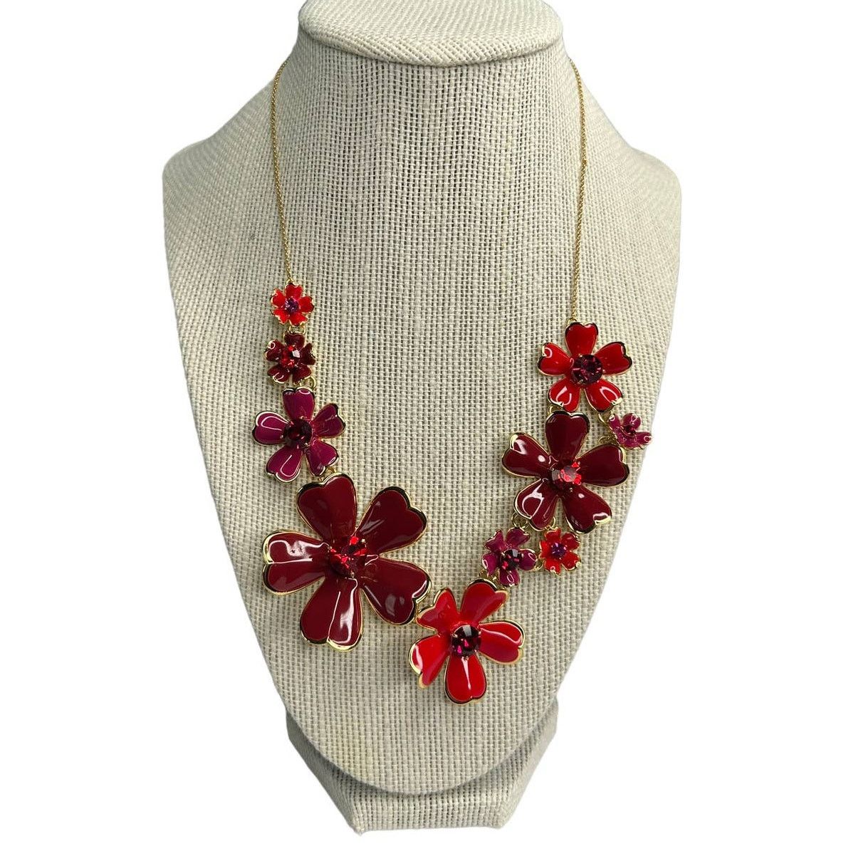 Kate Spade Kate Spade Blushing Blooms Statement Red Necklace Size ONE SIZE - 2 Thumbnail