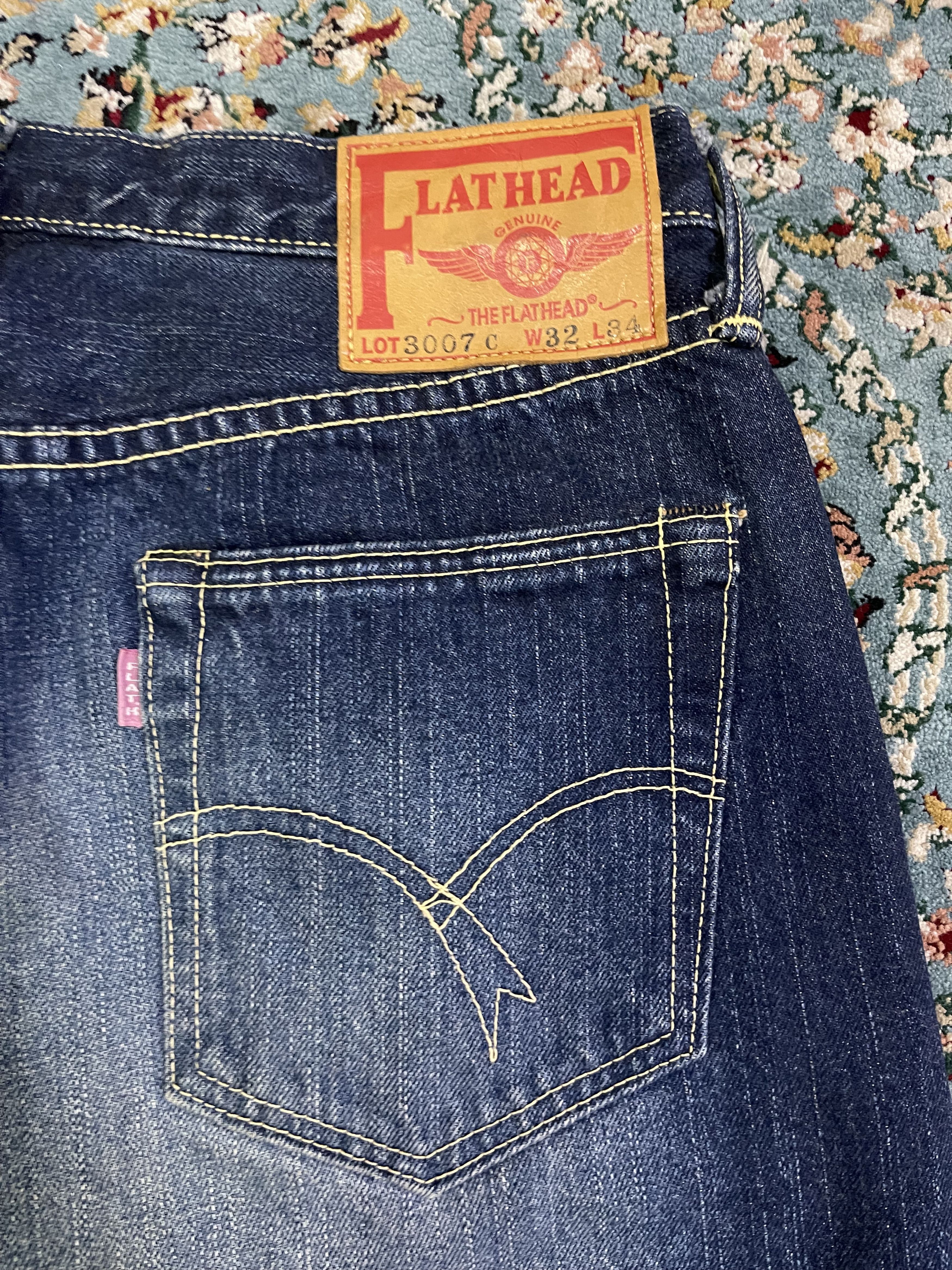 The Flat Head TFH Flared Blue Light Wash Jeans Size US 32 / EU 48 - 23 Thumbnail