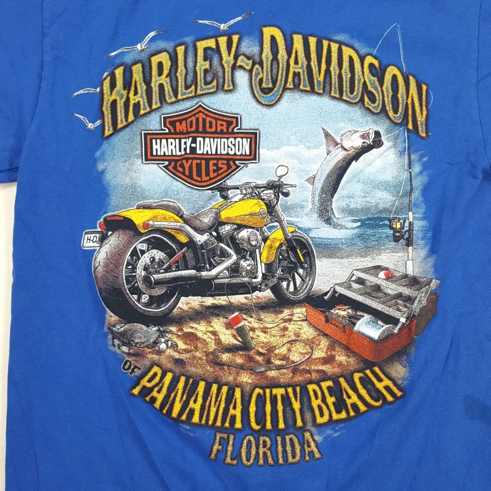 Harley Davidson Harley-Davidson Panama City Beach Size S Biker Motorcycle Retro T Shirt Fish Size US S / EU 44-46 / 1 - 7 Thumbnail