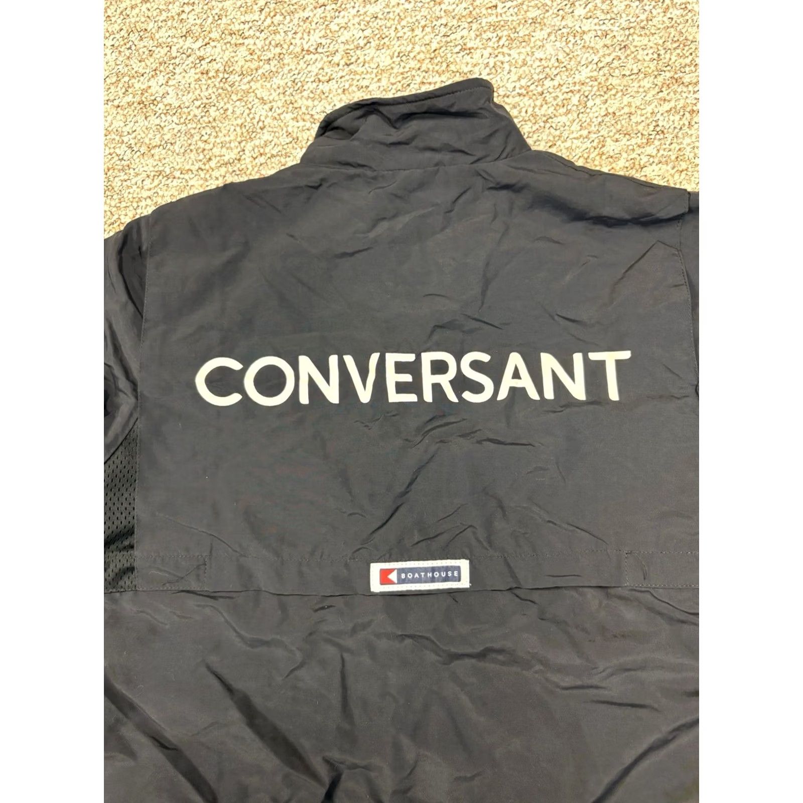 Vintage Boathouse Windbreaker Jacket Womens M Black Lined Vented Breathable Sailing Jacket Hooded Full Zip Pockets All Seasons Athletic Regular Womens Size M / US 6-8 / IT 42-44 - 5 Thumbnail