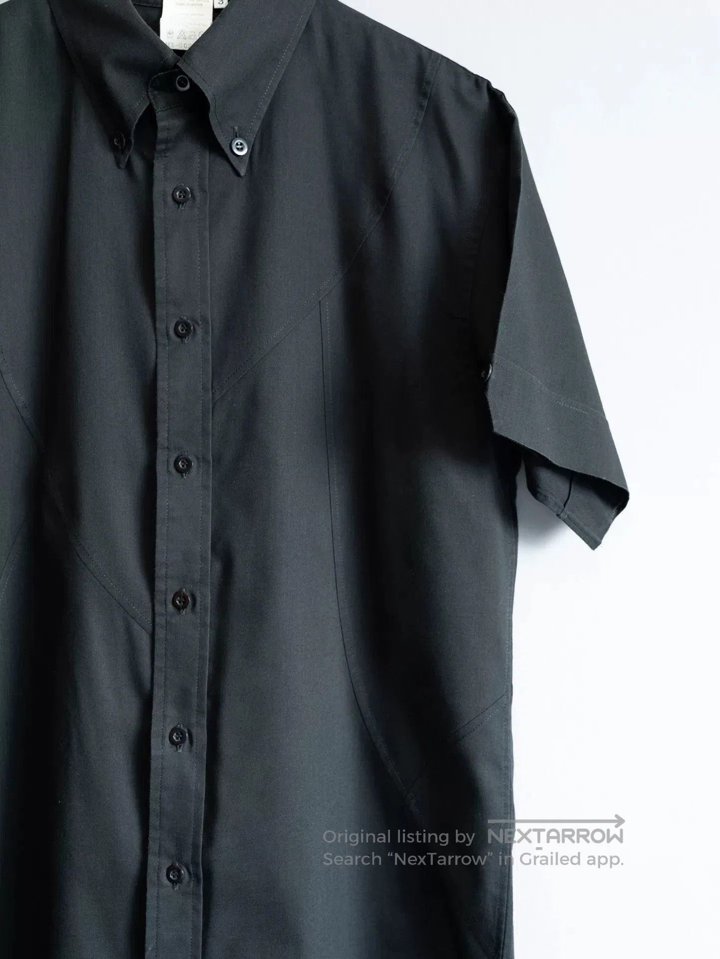 Yohji Yamamoto Yohji Yamamoto Black Short Sleeve Shirt. Size US M / EU 48-50 / 2 - 7 Thumbnail