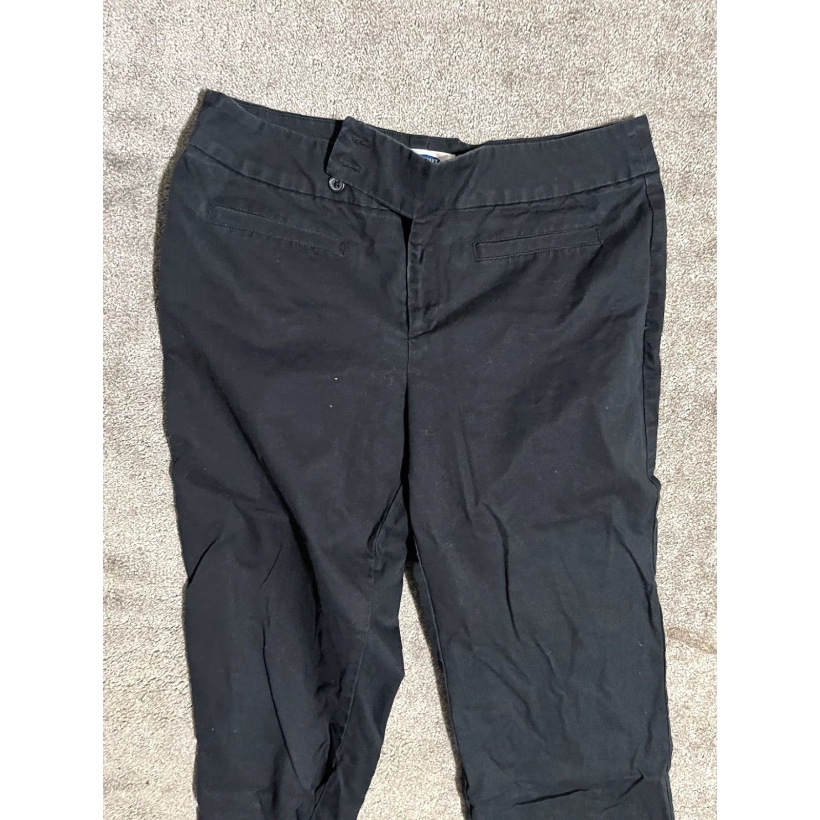 Old Navy Vintage Old Navy Women's Cotton Blend Chino Pants Black Size 10 Straight Leg Casual Size 32" / US 10 / IT 46 - 2 Thumbnail