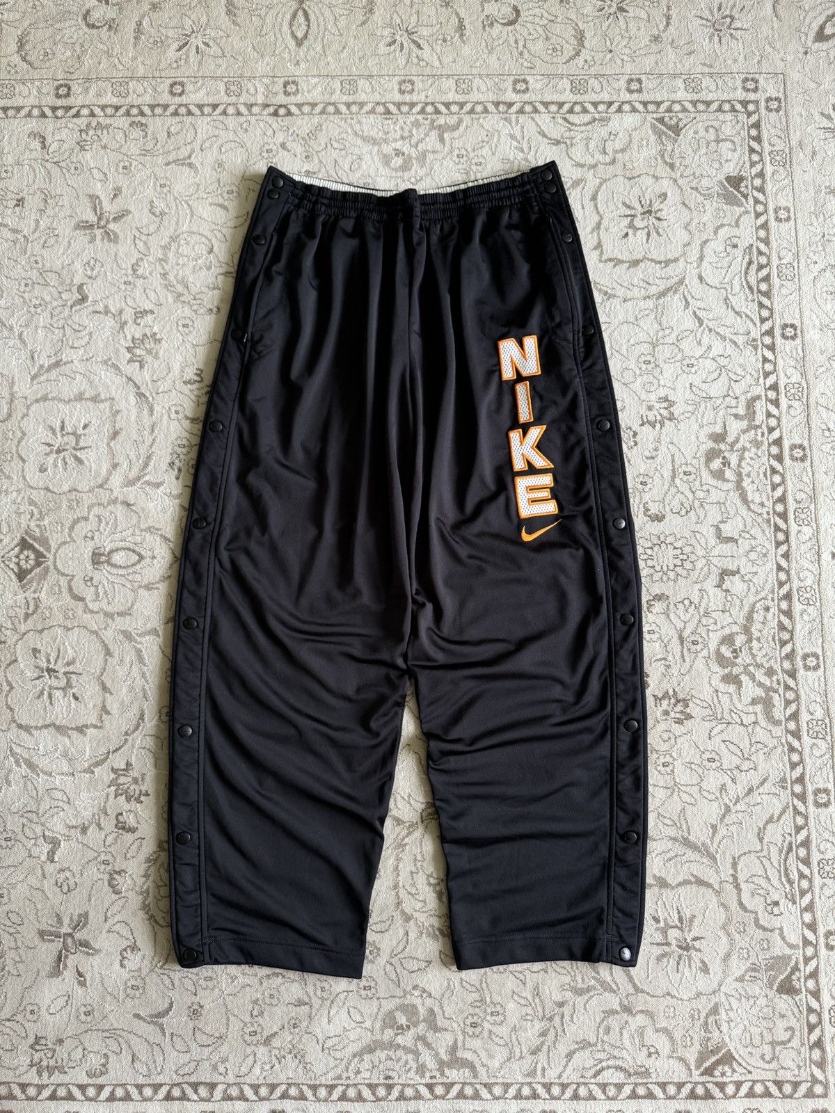 Nike Vintage 90s Nike Baggy Track Pants Big Logo Button Up Swoosh Size US 36 / EU 52 - 2 Thumbnail