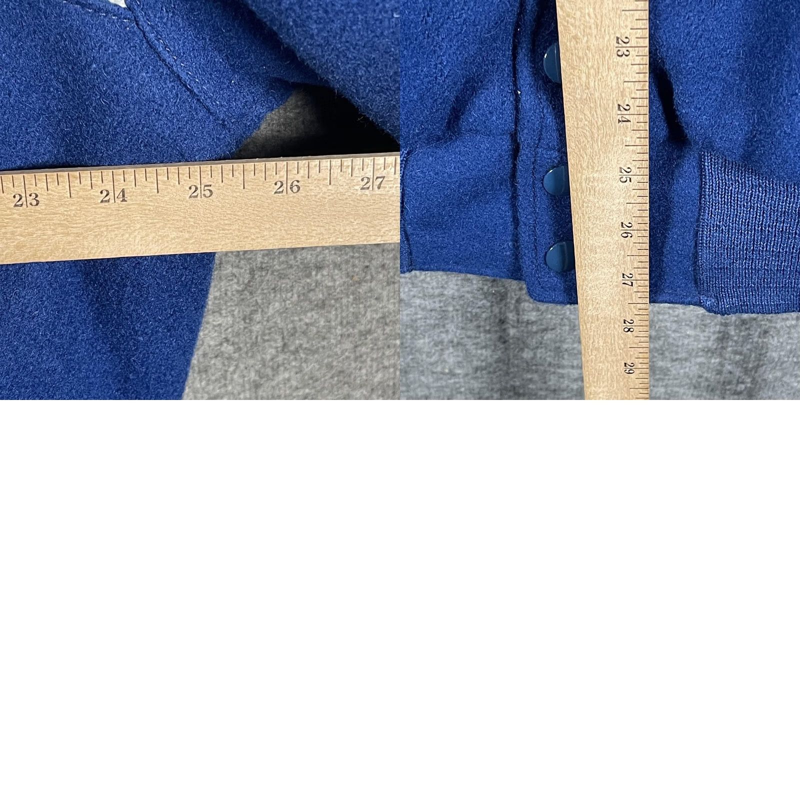 Holloway Holloway Mens Large Blue Varsity Jacket Cream 20,000 Shot Club Letterman Basketball Wool Size US L / EU 52-54 / 3 - 8 Thumbnail