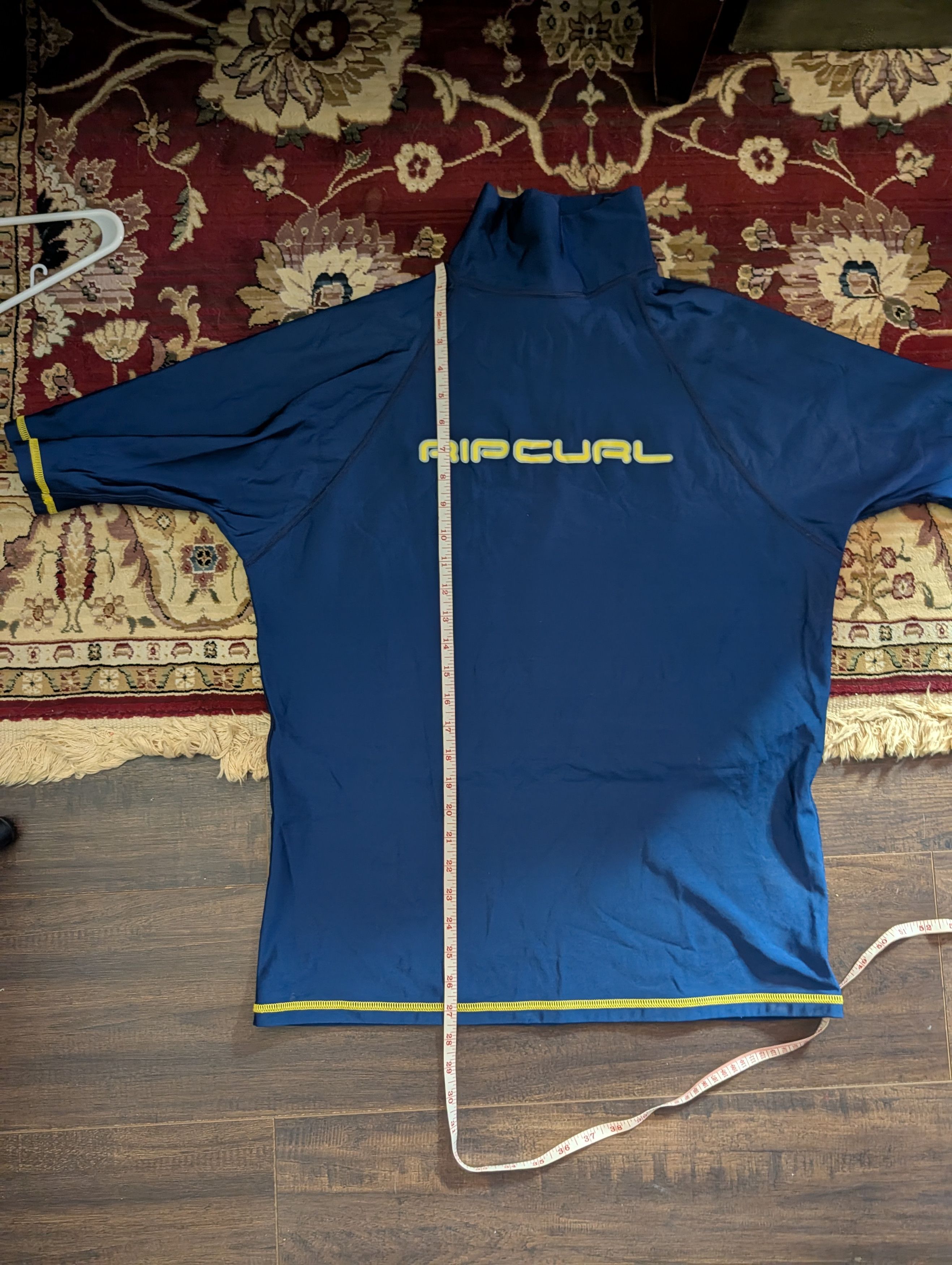 Rip Curl Vintage blue logo print high neck rash guard t-shirt Size US XXL / EU 58 / 5 - 13 Thumbnail
