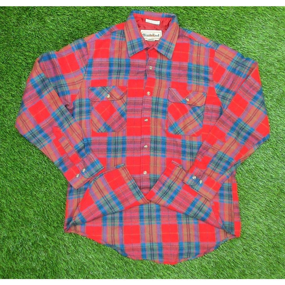 Vintage Vtg Trails End Acrylic Flannel Shirt M (Fits L) Plaid 80s Size US M / EU 48-50 / 2 - 5 Thumbnail