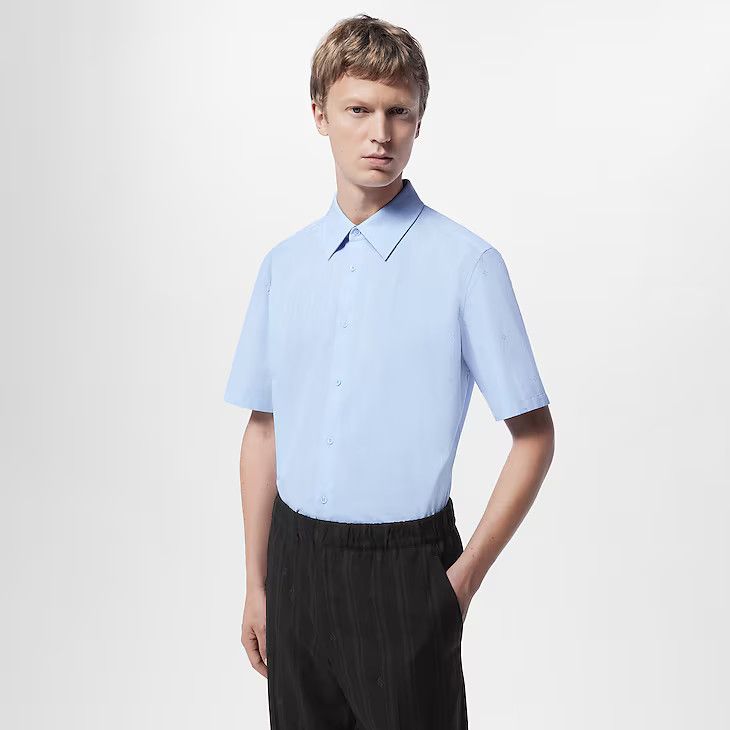 Louis Vuitton Short-Sleeved Cotton Shirt - 39 L Size 40S - 3 Thumbnail