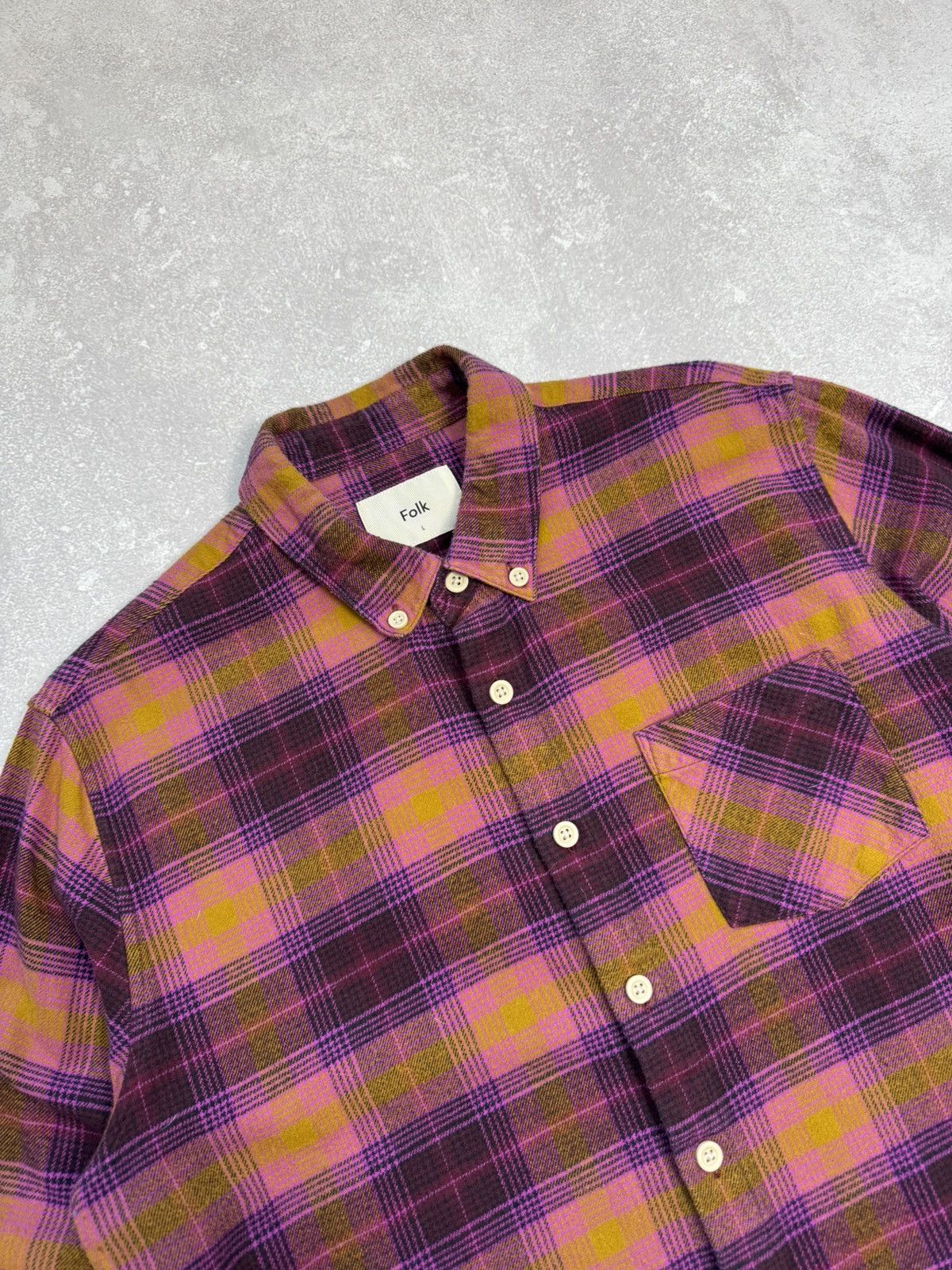 Folk Folk Flannel shirt button up long sleeve multicolor size L Size US L / EU 52-54 / 3 - 3 Thumbnail
