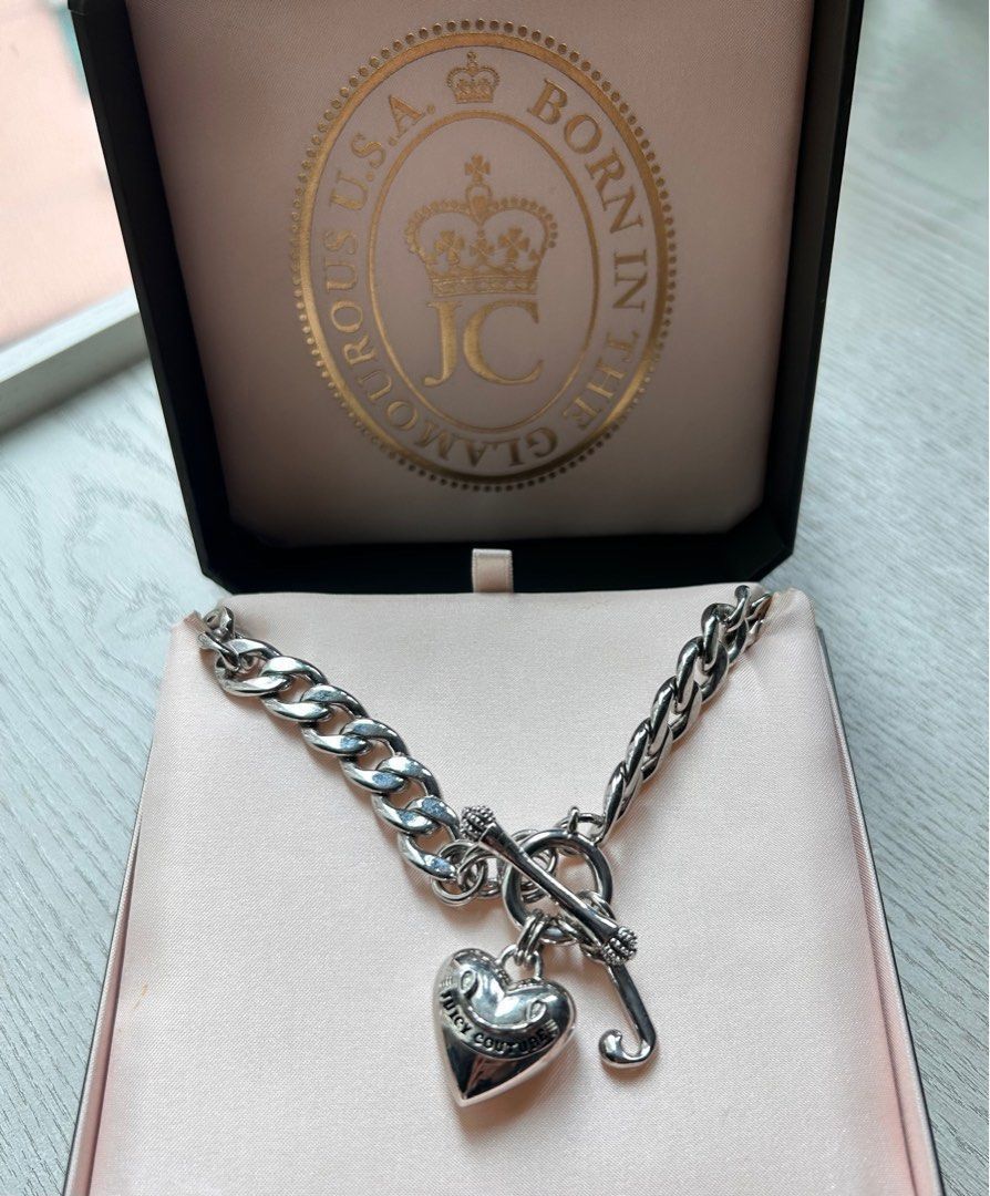 Juicy Couture Juicy Couture Classic Heart Silver Necklace Size ONE SIZE - 4 Thumbnail