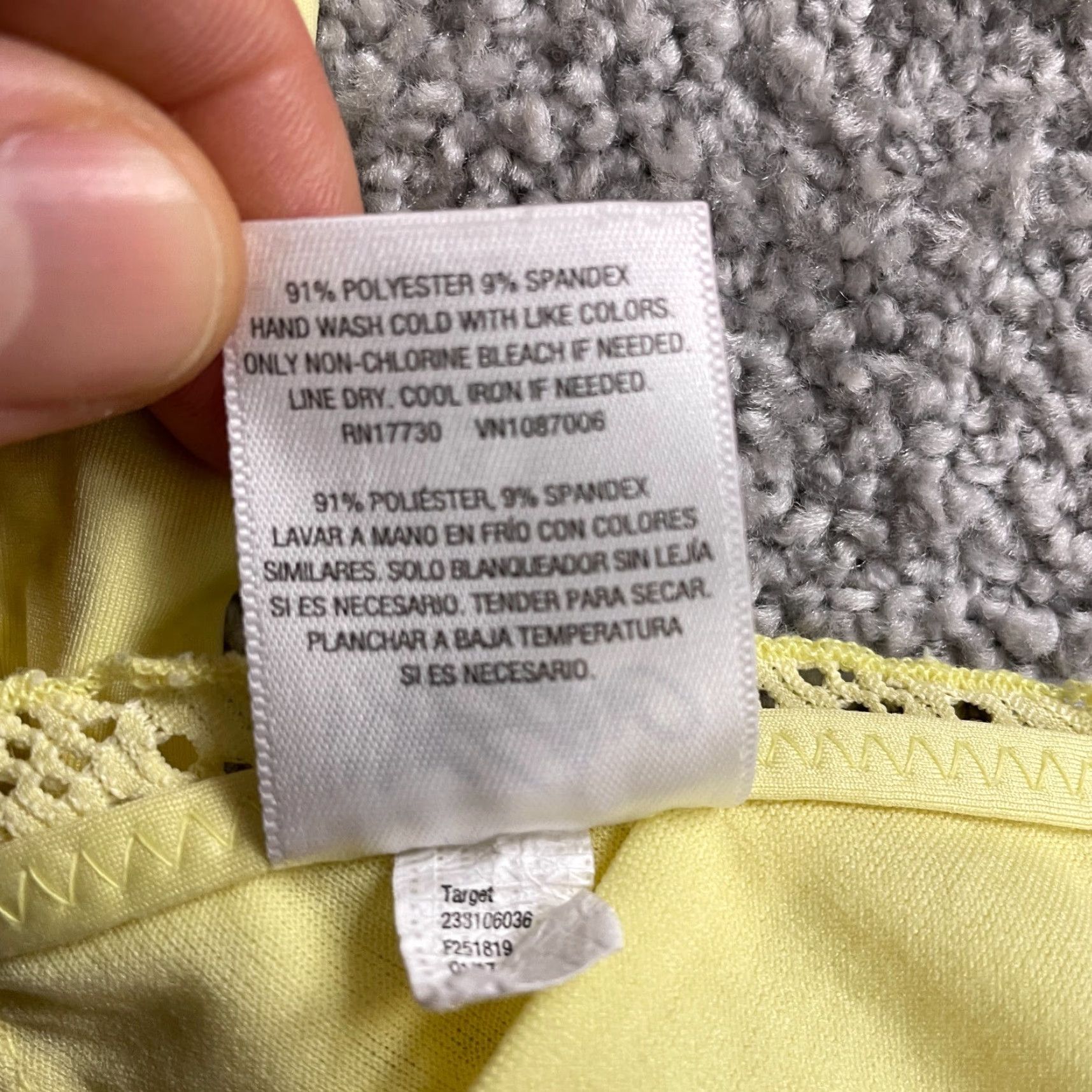 Mossimo Mossimo Swimwear Bikini Top Womens XL Yellow Lace Halter Padded Summer Beach Size XL / US 12-14 / IT 48-50 - 6 Thumbnail