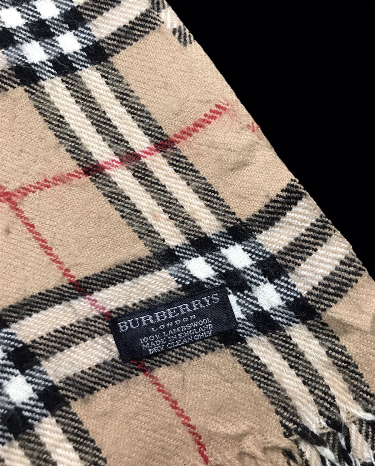 Burberry × Vintage Vintage Burberrys Nova Check Lambswool Scarf/Muffler Size ONE SIZE - 7 Thumbnail