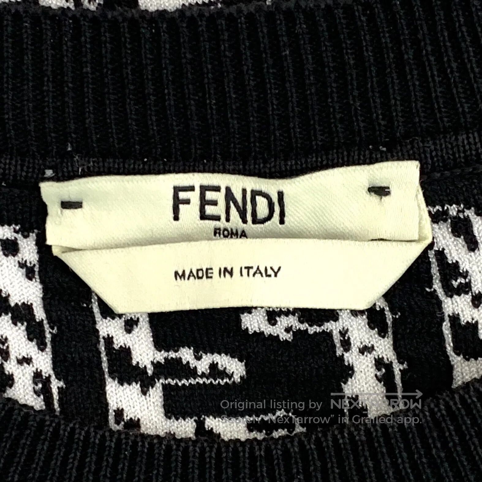 Fendi FENDI Black and white color block double F full print cott Size XS / US 0-2 / IT 36-38 - 5 Thumbnail