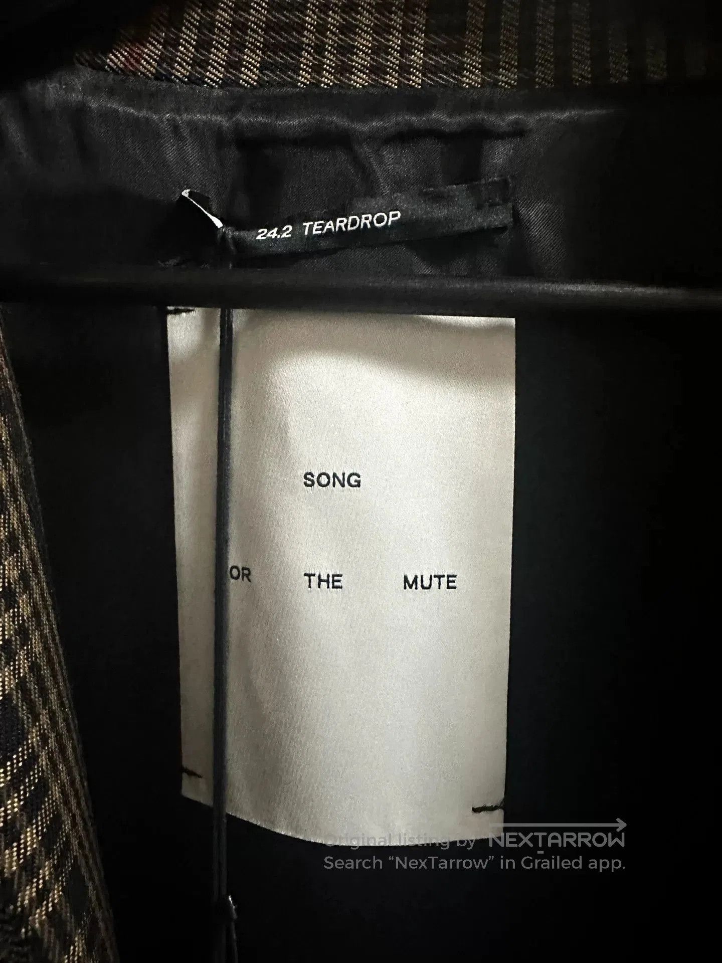 Song For The Mute SFTM 24.2 Teardrop Houndstooth Jacket. Size US M / EU 48-50 / 2 - 3 Thumbnail