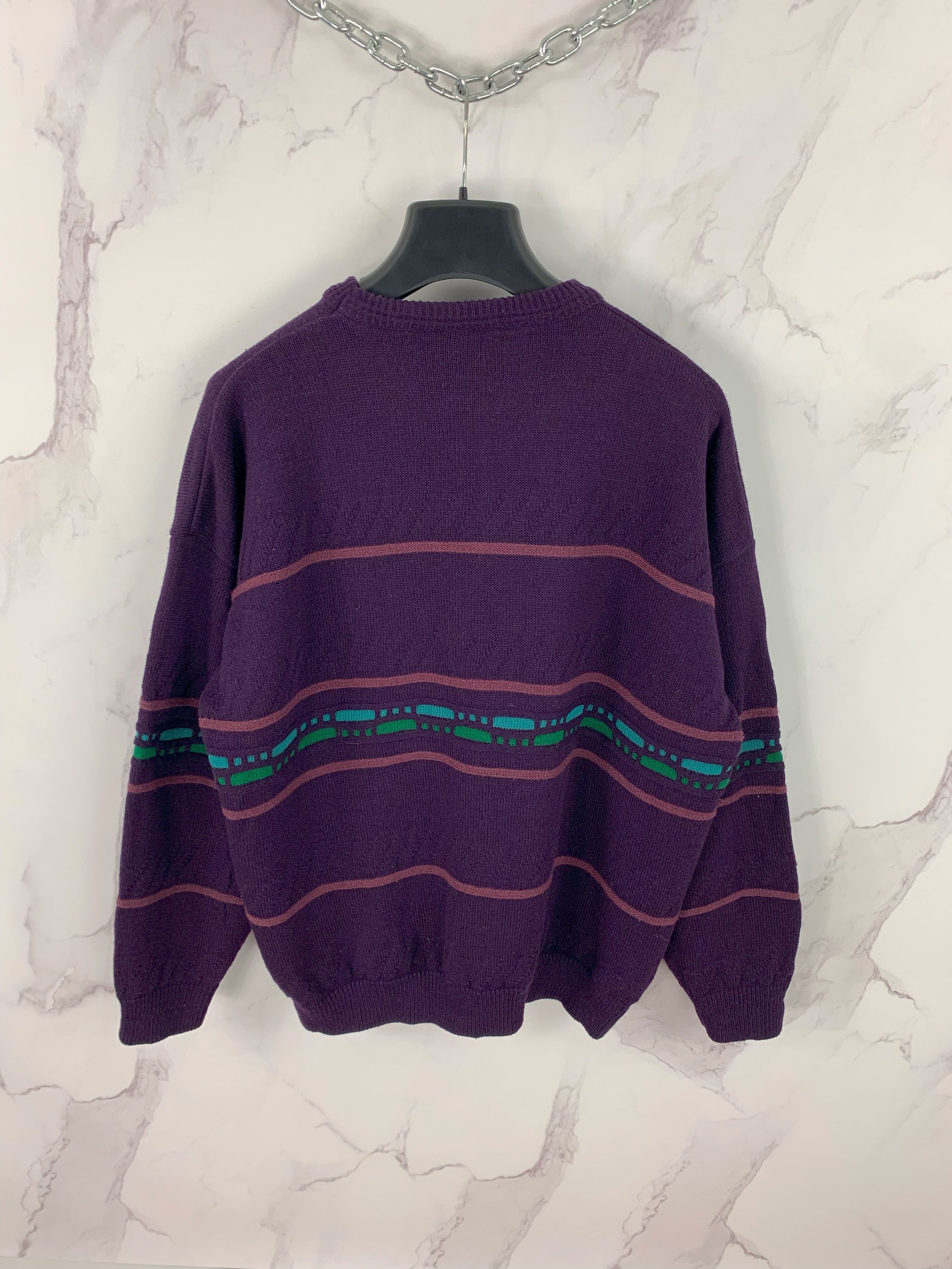 Other Vintage Paco Calvari Wool/Acrylic Geometric Pattern Sweater Size US L / EU 52-54 / 3 - 4 Thumbnail