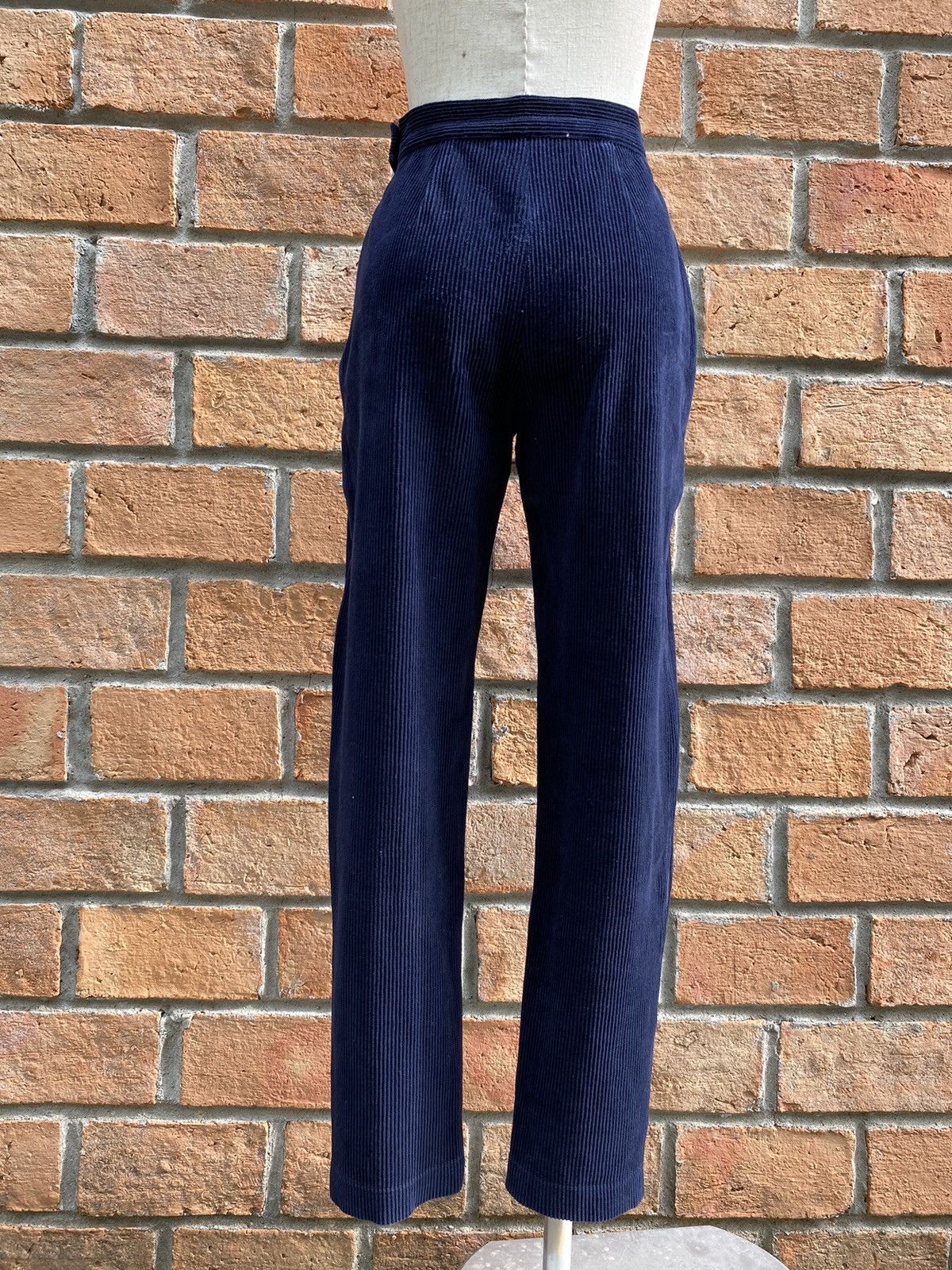 Max Mara MaxMara High-Waisted Corduroy Navy Pants Size 25" / US 0 / IT 36 - 12 Thumbnail