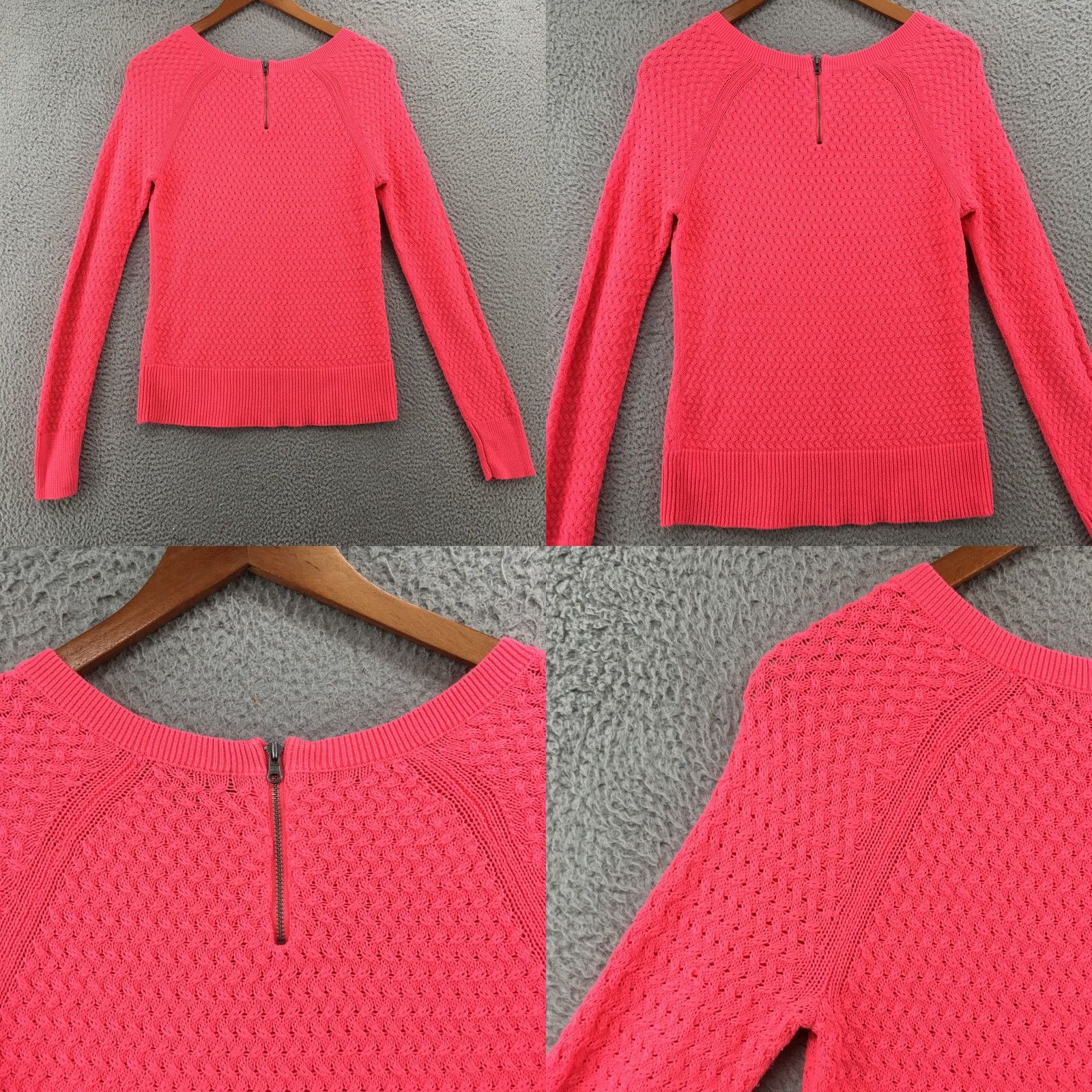 American Eagle Outfitters American Eagle Outfitters Sweater Shirt Womens M Pink Cotton Blend Long Sleeve Open Knit Pullover Size M / US 6-8 / IT 42-44 - 8 Thumbnail