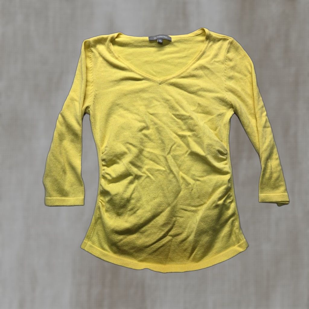 Vintage NYCollection Solid Yellow Long Sleeve XS Extra Small Women’s Size Sweater Adult Size XS / US 0-2 / IT 36-38 - 1 Thumbnail