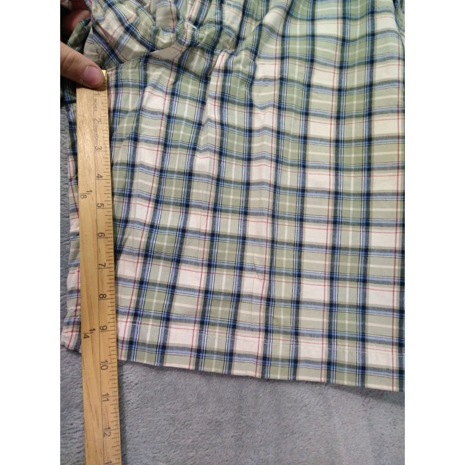 Banana Republic Banana Republic Shorts Mens 36 Bermuda Flat Front Cotton Casual Plaid Green Size US 36 / EU 52 - 5 Thumbnail