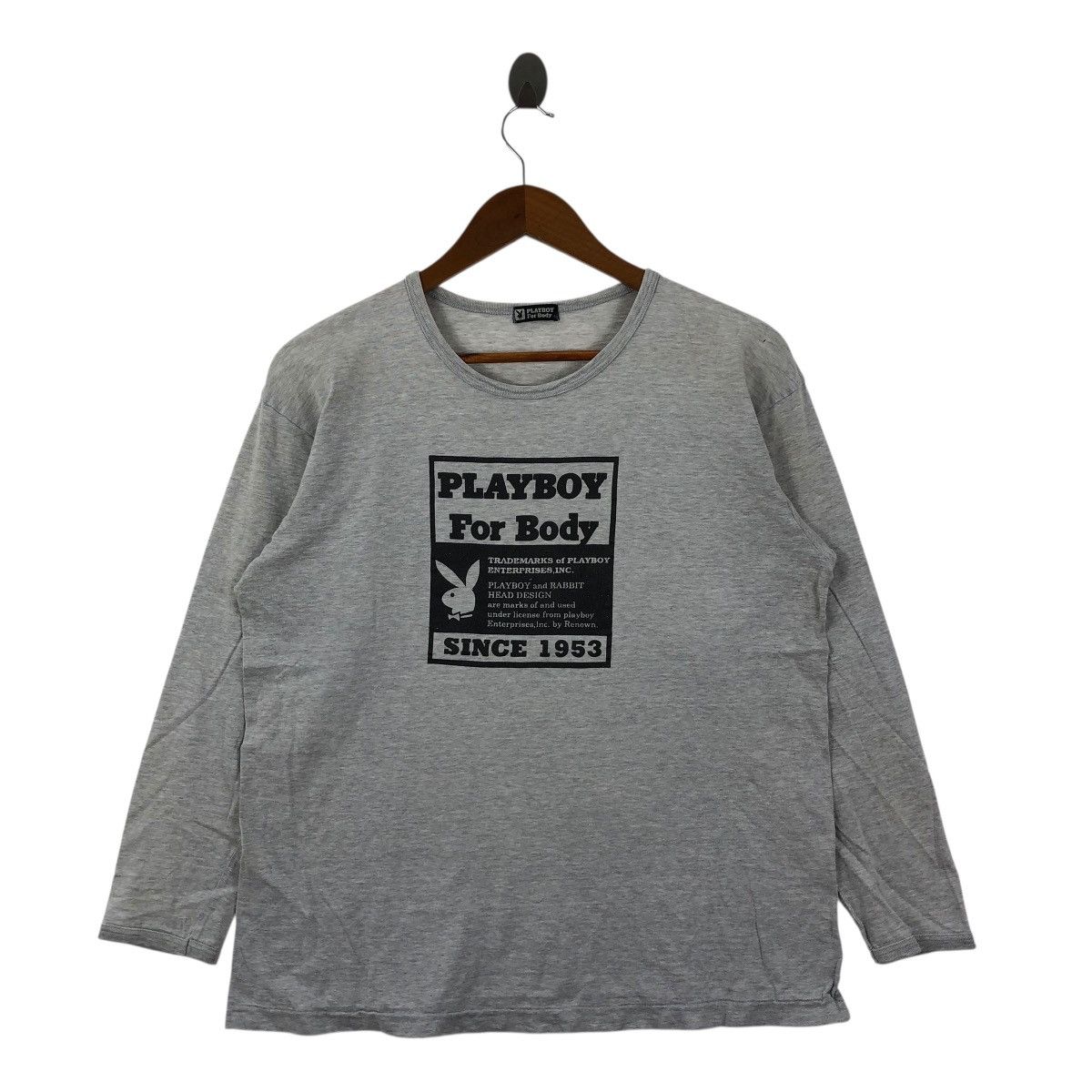 Vintage Vintage 90s PLAYBOY For Body Long Sleeve Big Logo Size L Size US L / EU 52-54 / 3 - 1 Thumbnail