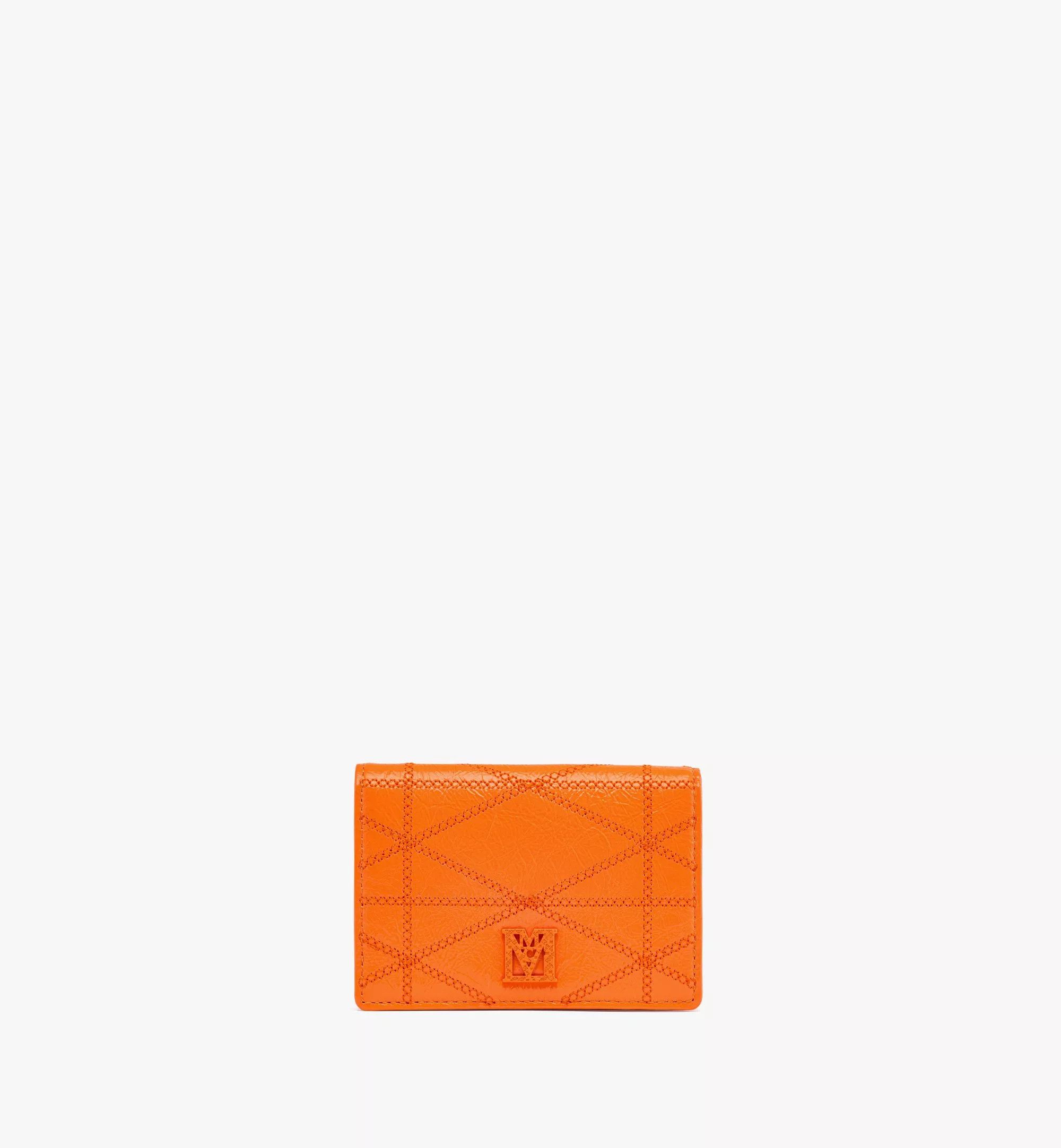 MCM o1mt1gz1224 Size: OS / Mini Card Case in Orange Size ONE SIZE - 1 Thumbnail