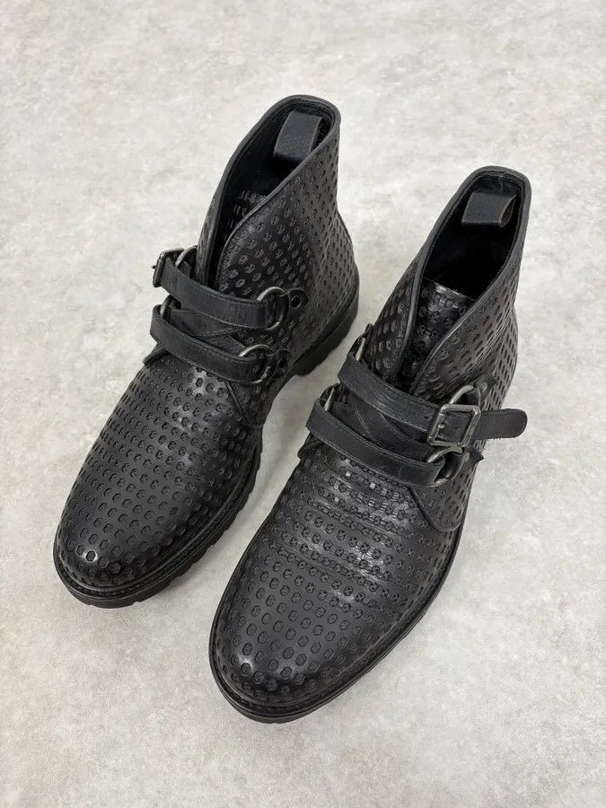 Emporio Armani Emporio Armani Perfored Premium Leather Boots Size US 9.5 / EU 42-43 - 3 Thumbnail