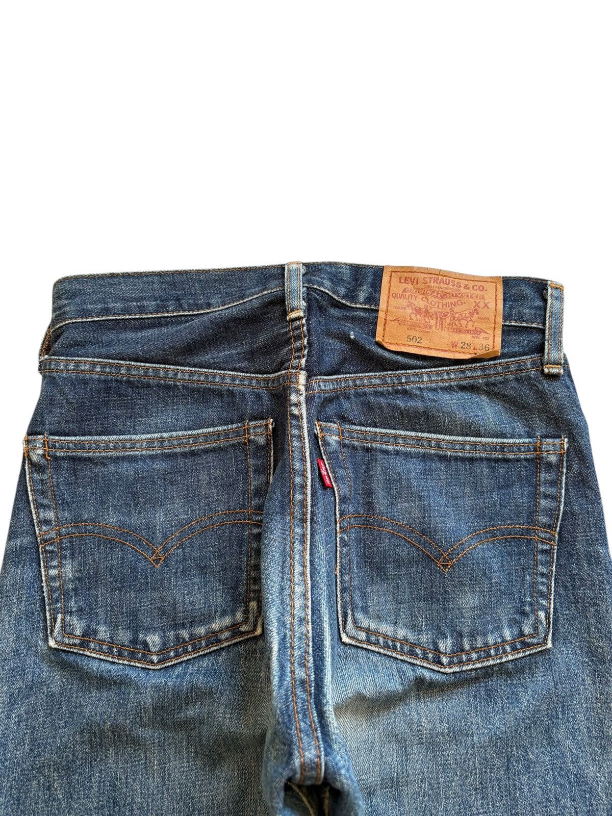 Levi's Vintage 80s Levis 502 Big E Selvedge Blue Wash Loose Jeans Size US 28 / EU 44 - 9 Thumbnail
