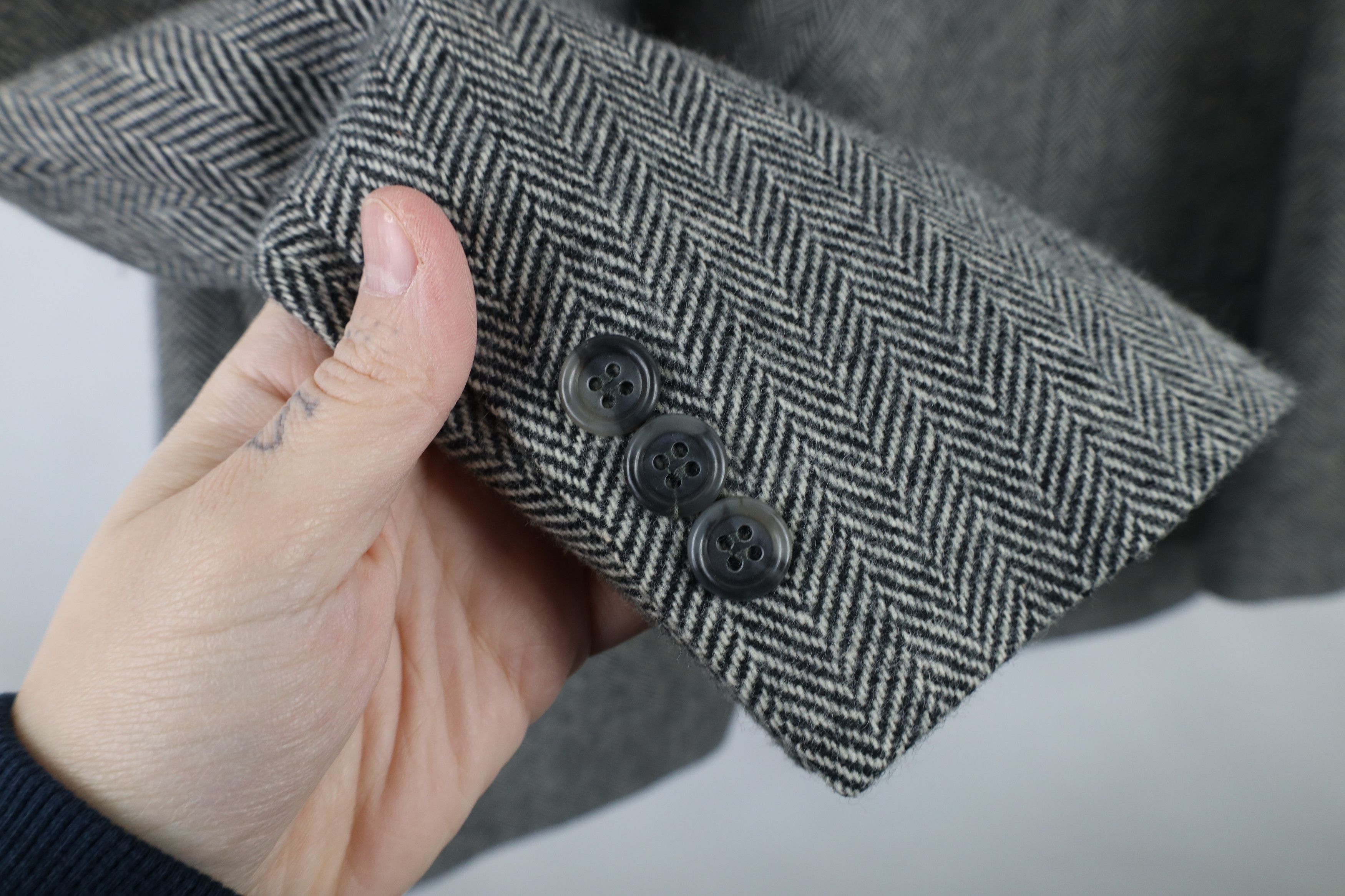 Vintage Vintage 90s Streetwear Herringbone 2 Button Blazer Jacket Size US XXL / EU 58 / 5 - 7 Thumbnail