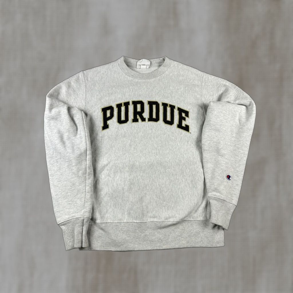 Champion VINTAGE Champion Reverse Weave Purdue Boilermakers Sweatshirt Mens Small Gray Size US S / EU 44-46 / 1 - 1 Thumbnail