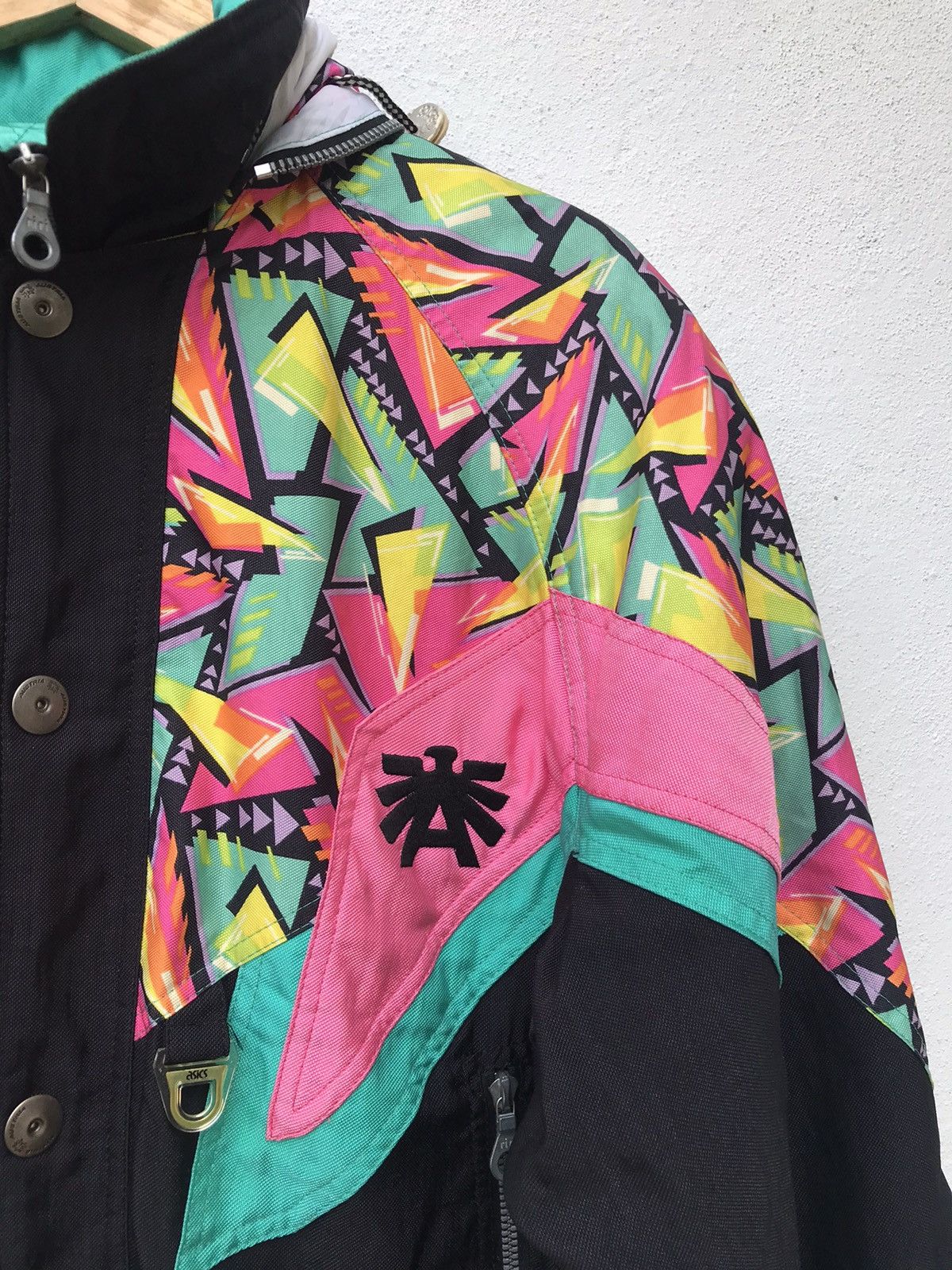 Asics × Designer Vintage Ski Jacket Japanese Design Hood Size US L / EU 52-54 / 3 - 4 Thumbnail